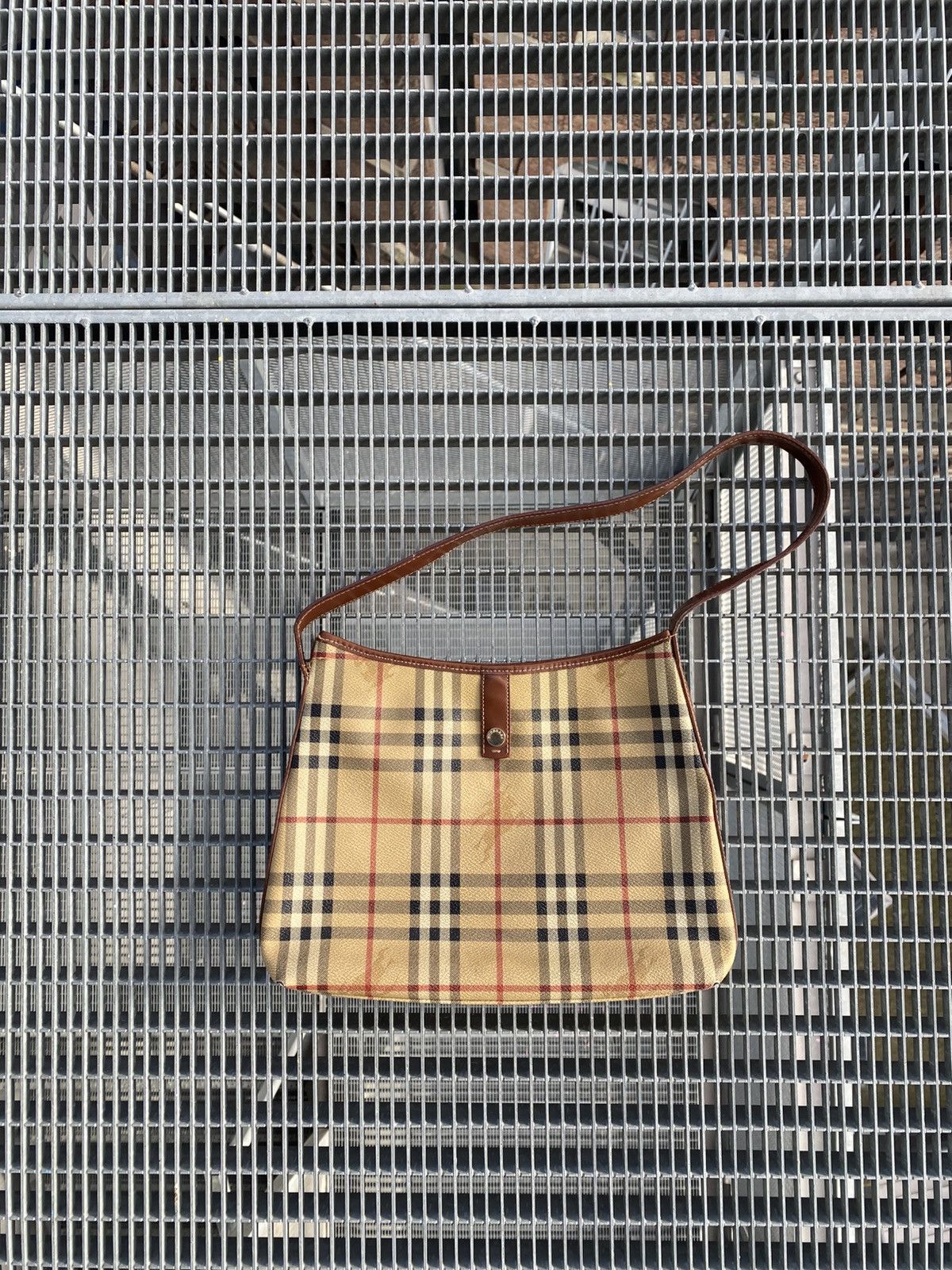 Burberry Burberry Nova Check Streetwear Leather Handbag Size ONE SIZE - 1 Thumbnail