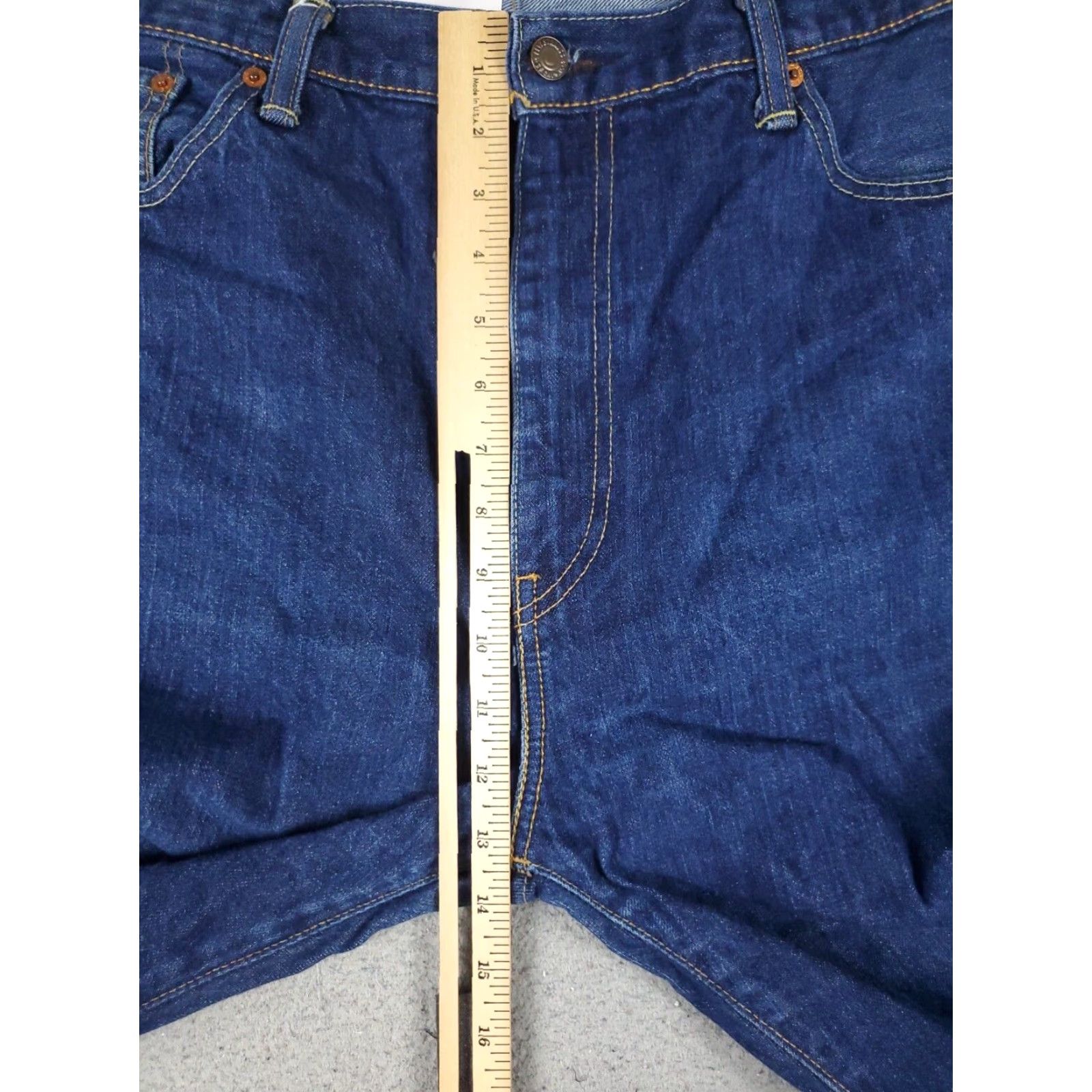 Levi's Levis Mens 505 Straight Leg Jeans 42x32 Blue Extra Large Casual Denim Pants Size US 42 / EU 58 - 3 Thumbnail