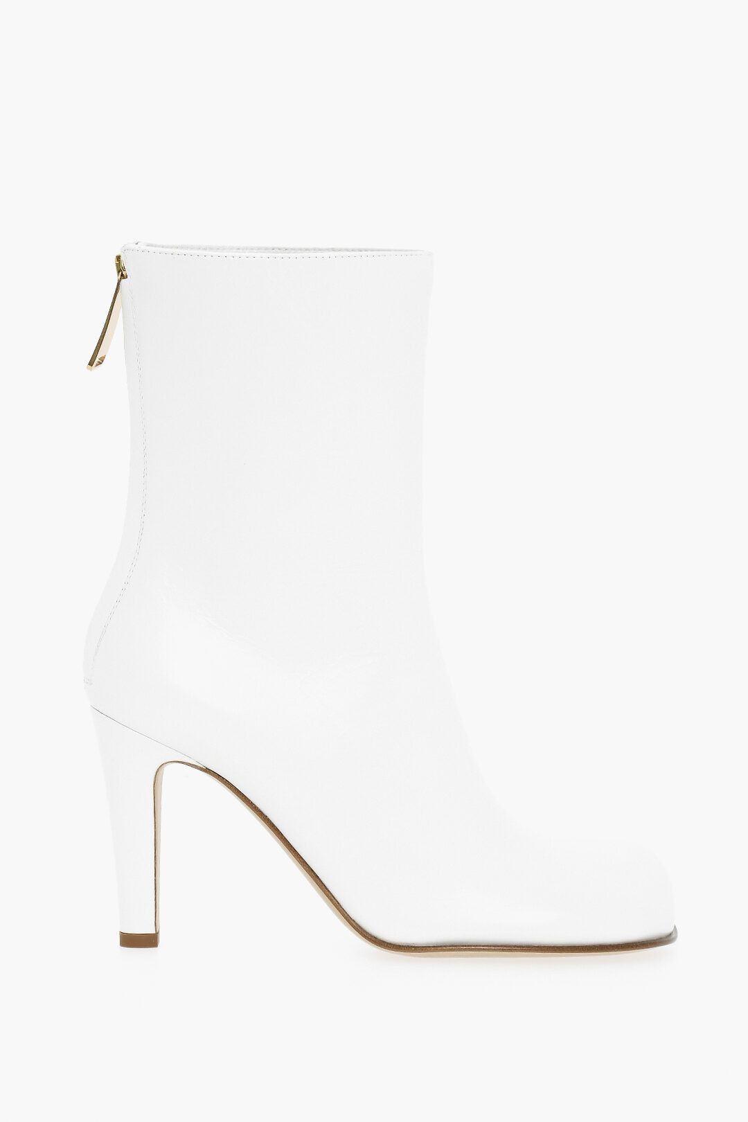Bottega Veneta Ivory Leather Cliff Ankle Boots | Grailed
