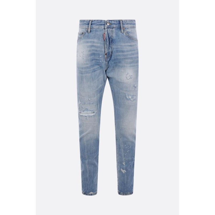 Dsquared2 DSQUARED2 Teddy Blue Distressed Denim Jeans New & Authentic Size US 32 / EU 48 - 1 Thumbnail