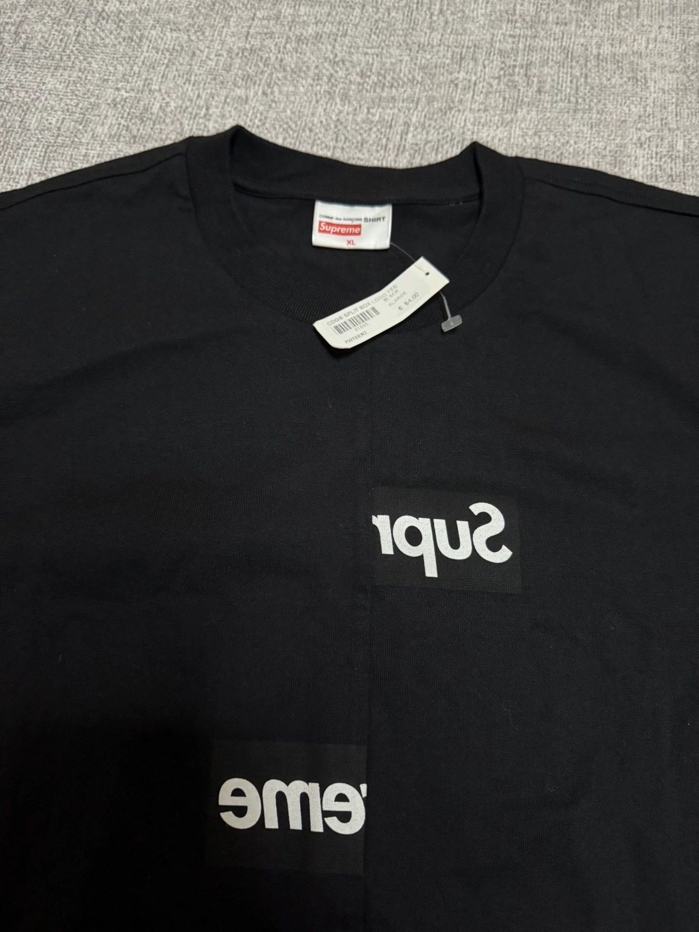 Supreme Supreme CDG Split Box Logo Tee Black XL New with Tags Size US XL / EU 56 / 4 - 2 Thumbnail