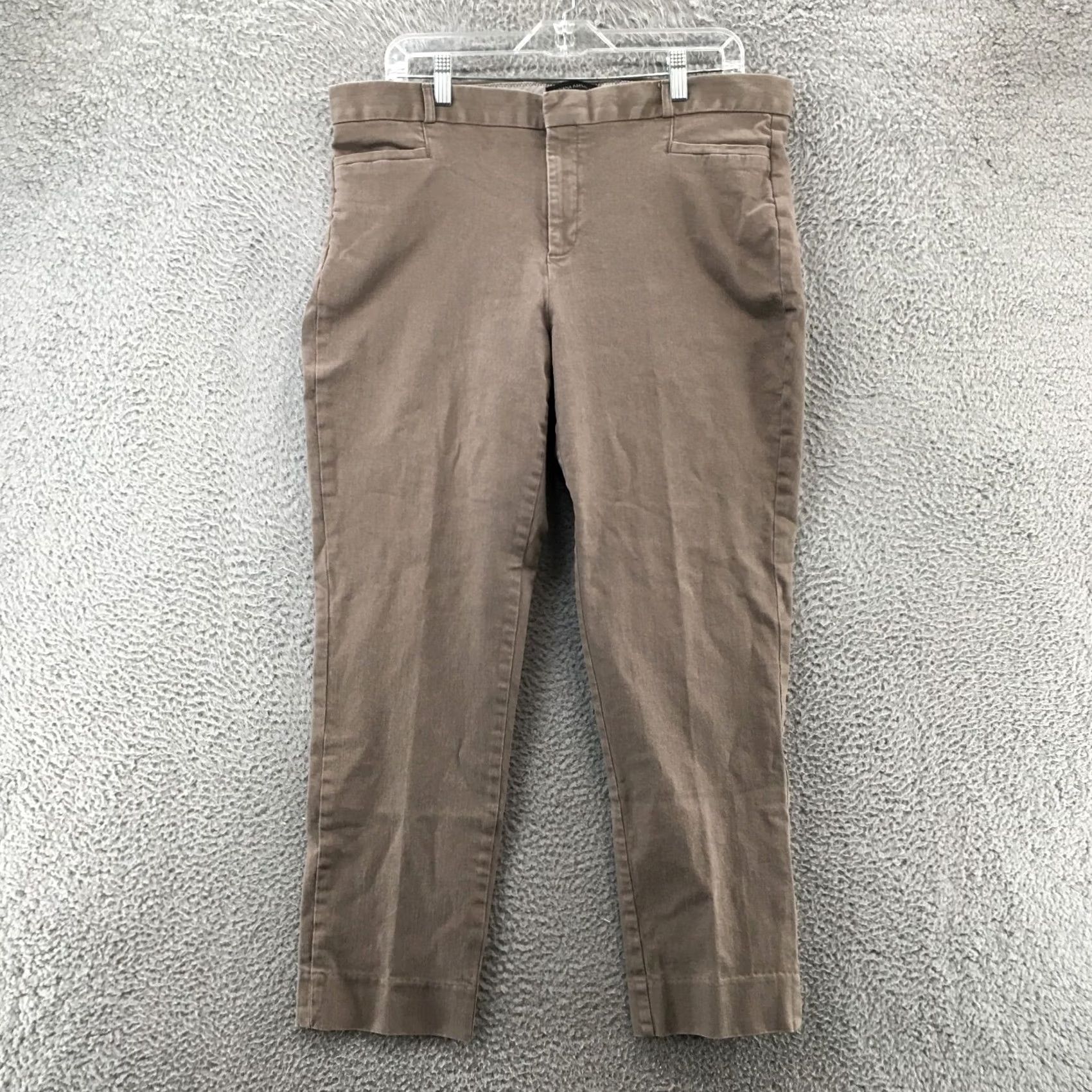 Banana Republic Banana Republic Sloan Chino Pants Womens 14 High Rise Taupe Brown Casual Workwear Shirt? Size 36" / US 14 / IT 50 - 2 Thumbnail