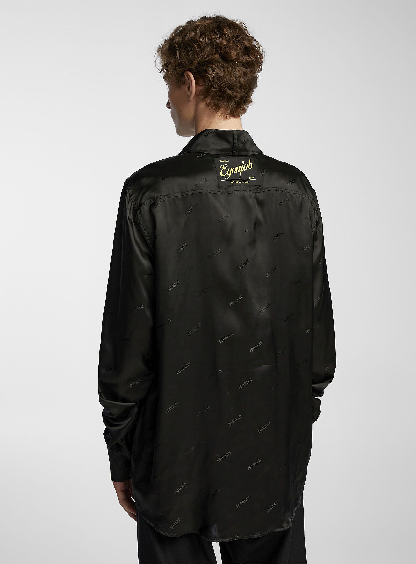 Egon Lab BNWT AW24 EGONLAB LOGO PRINT LONGUE SLEEVE SHIRT L Size US L / EU 52-54 / 3 - 15 Thumbnail