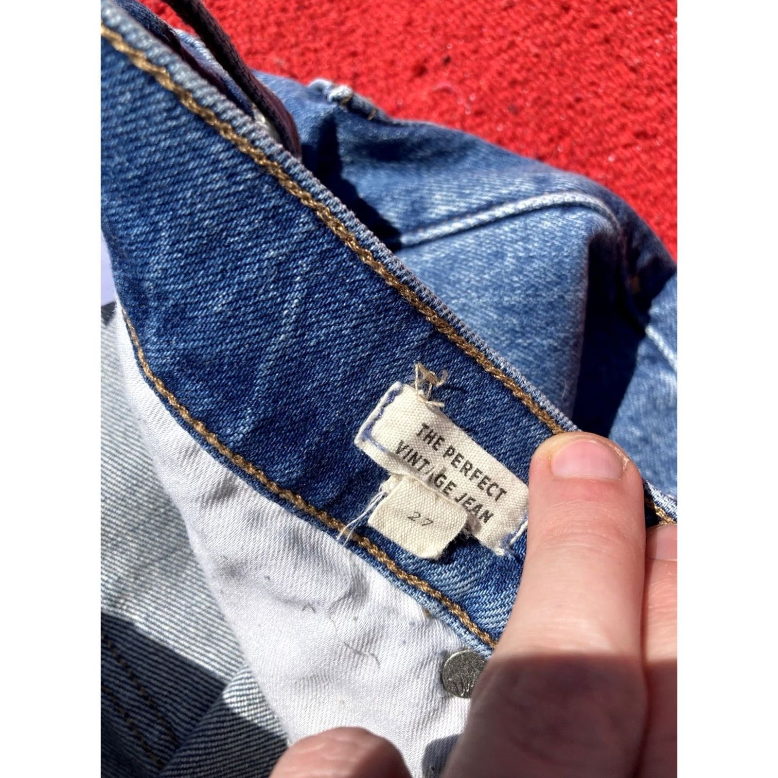 Madewell Madewell Jeans Women Size 27 Perfect Vintage Blue Denim Medium Wash Stretch Size 27" / US 4 / IT 40 - 7 Thumbnail
