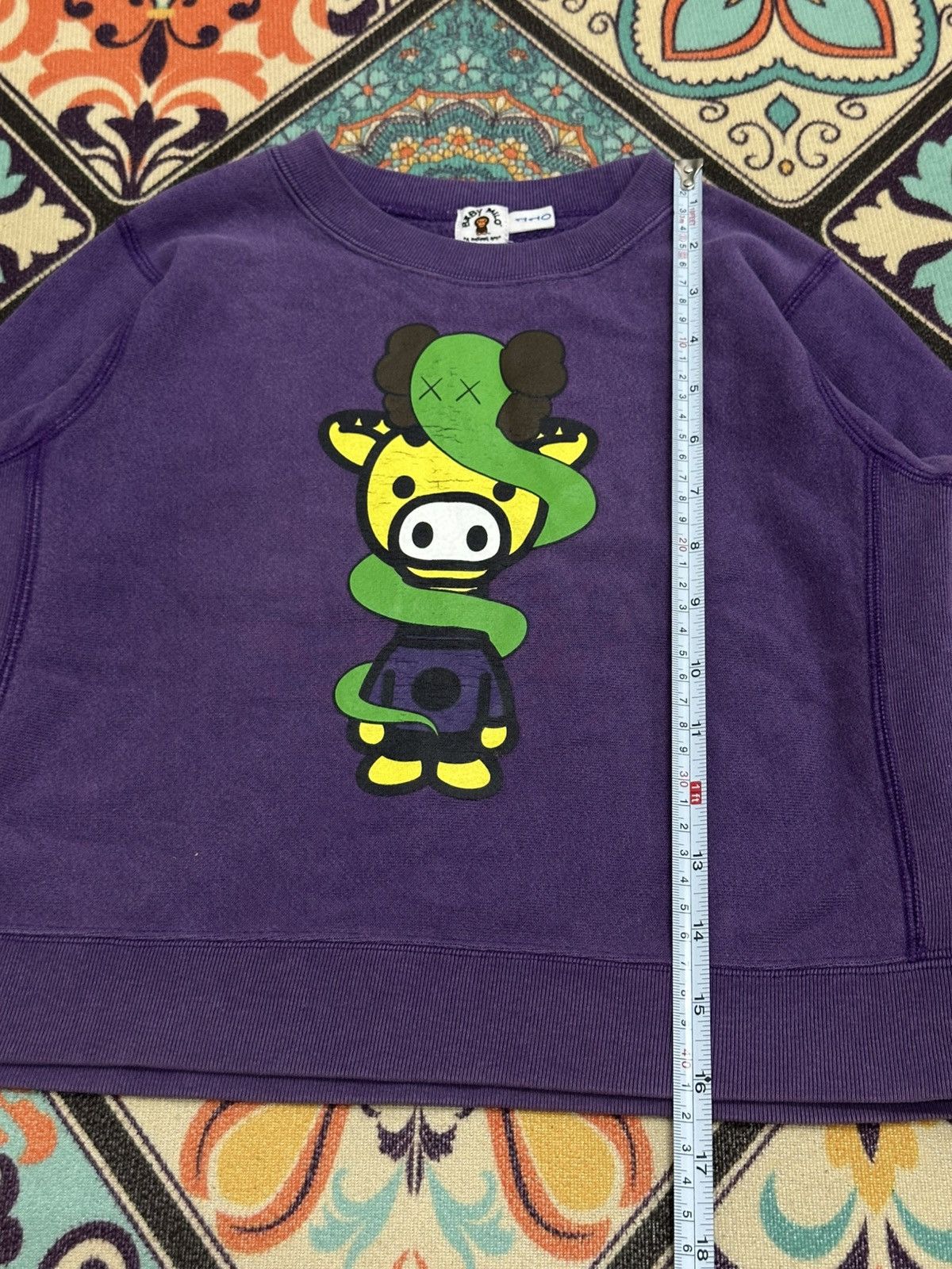Bape × Kaws Bape (Baby Milo) x Kaws Kids/Youth Sweatshirt (Size 110) Size US XXS / EU 40 - 7 Thumbnail