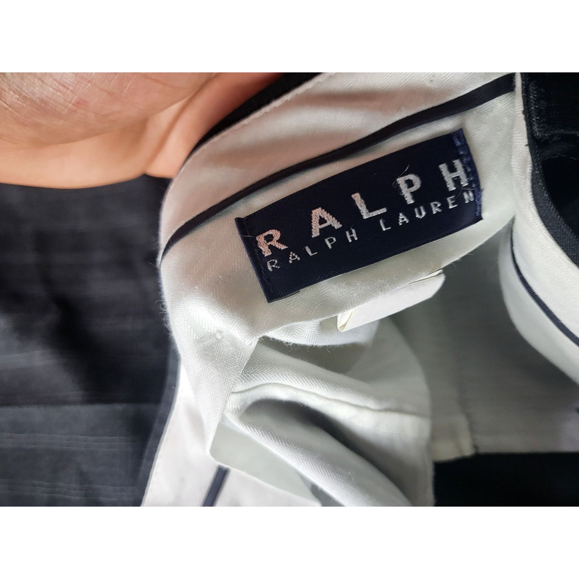 Ralph Lauren Ralph Lauren Dress Pants Men Sz 32x30 Black PInstripe Plaid Size 34S - 6 Thumbnail