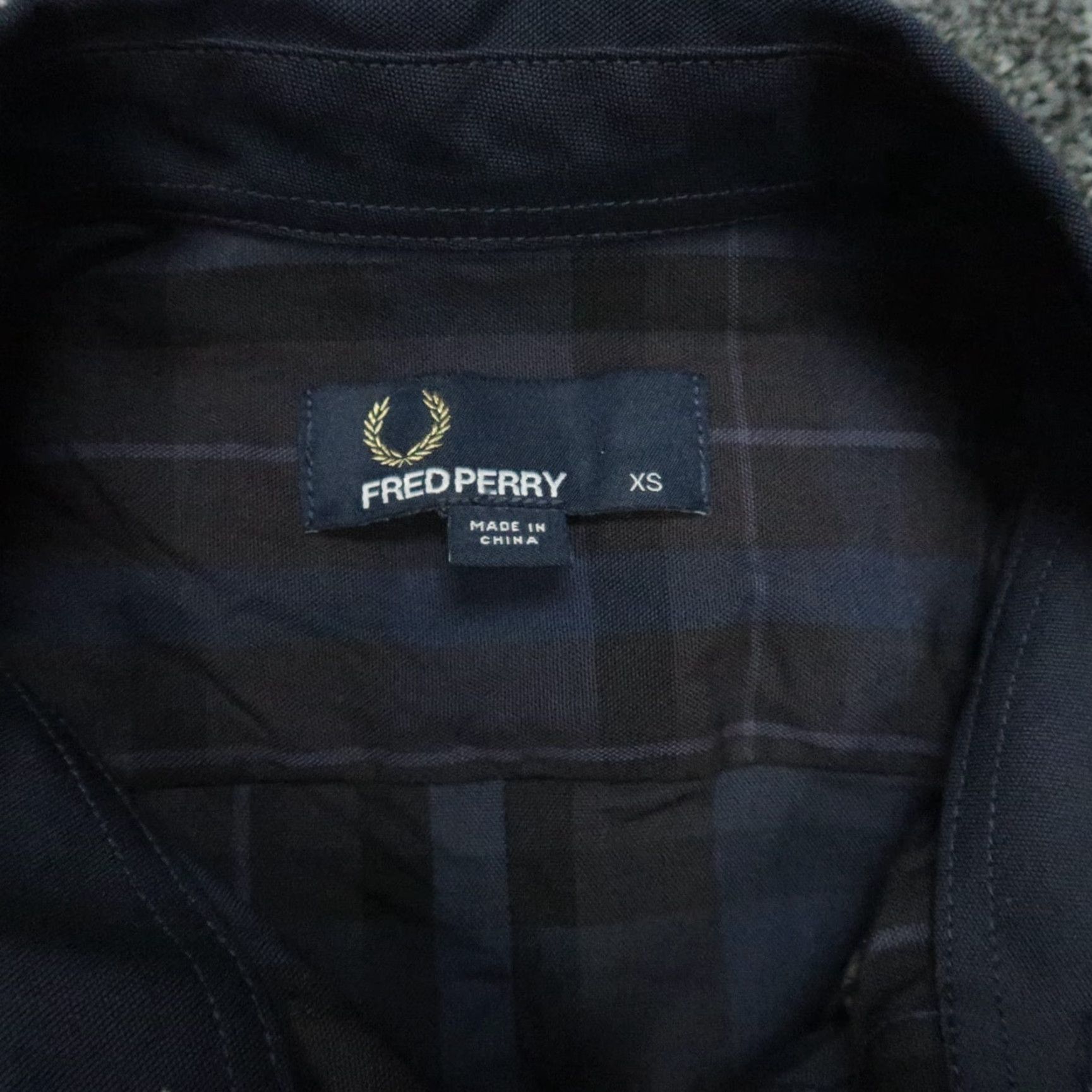 Fred Perry Fred Perry Men's XS Blue Lightweight Plaid Short Sleeve Button-Up Shirt Size US XS / EU 42 / 0 - 3 Thumbnail