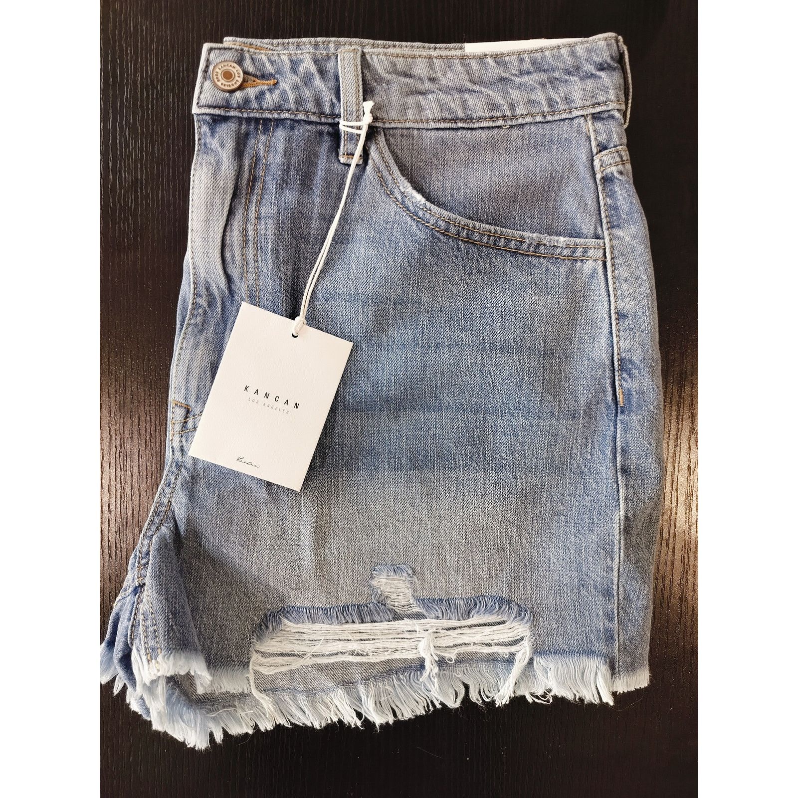 Other KanCan High Rise Distressed Shorts Light Wash Size 13 * Size 30" / US 8 / IT 44 - 5 Thumbnail