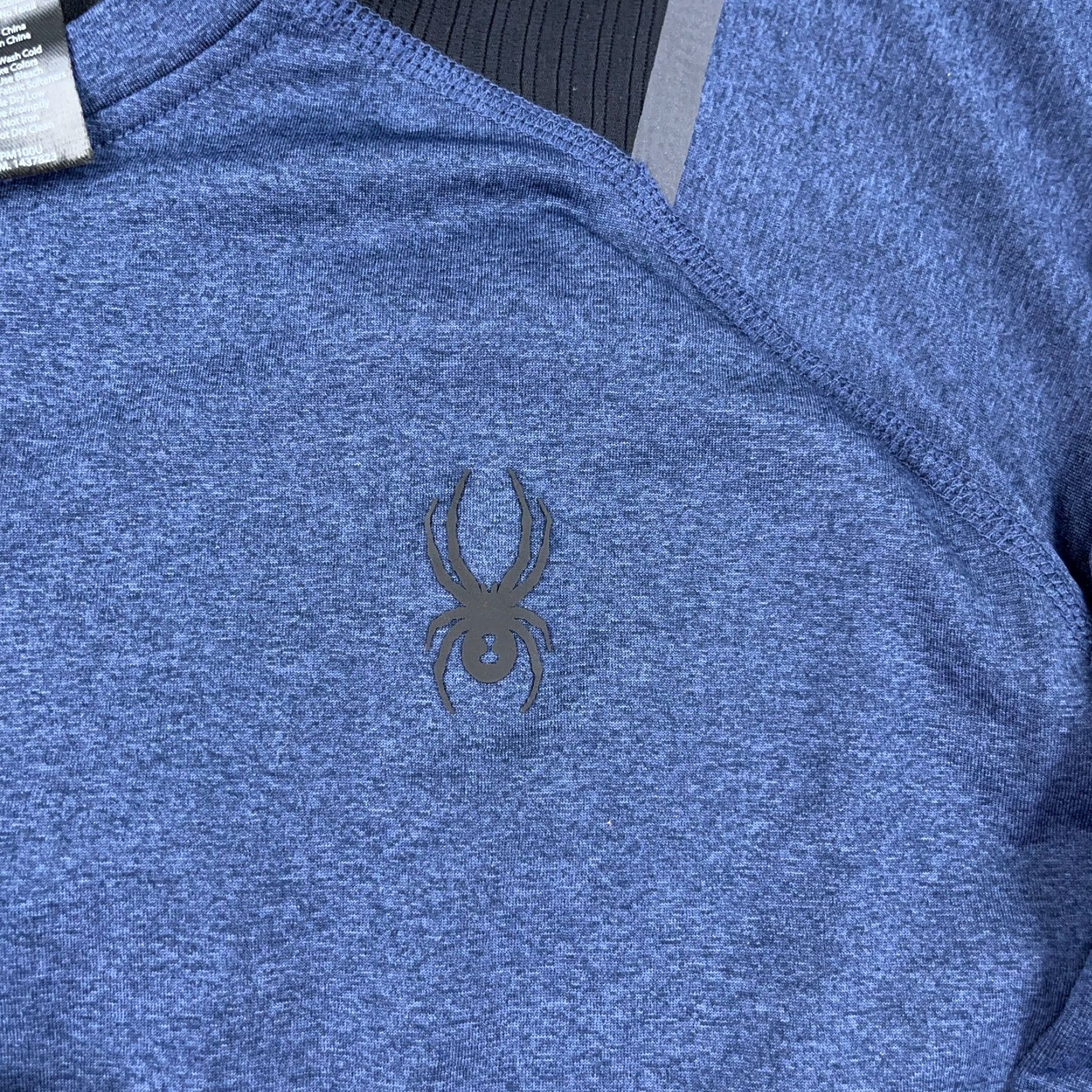 Spyder Spyder Sweatshirt Men 2XL Navy Pullover Crew Neck Long Sleeve Zip All Seasons Performance Hiking Active Modern Sports Logo Jersey Blue 2XL Mens Size US XXL / EU 58 / 5 - 3 Thumbnail