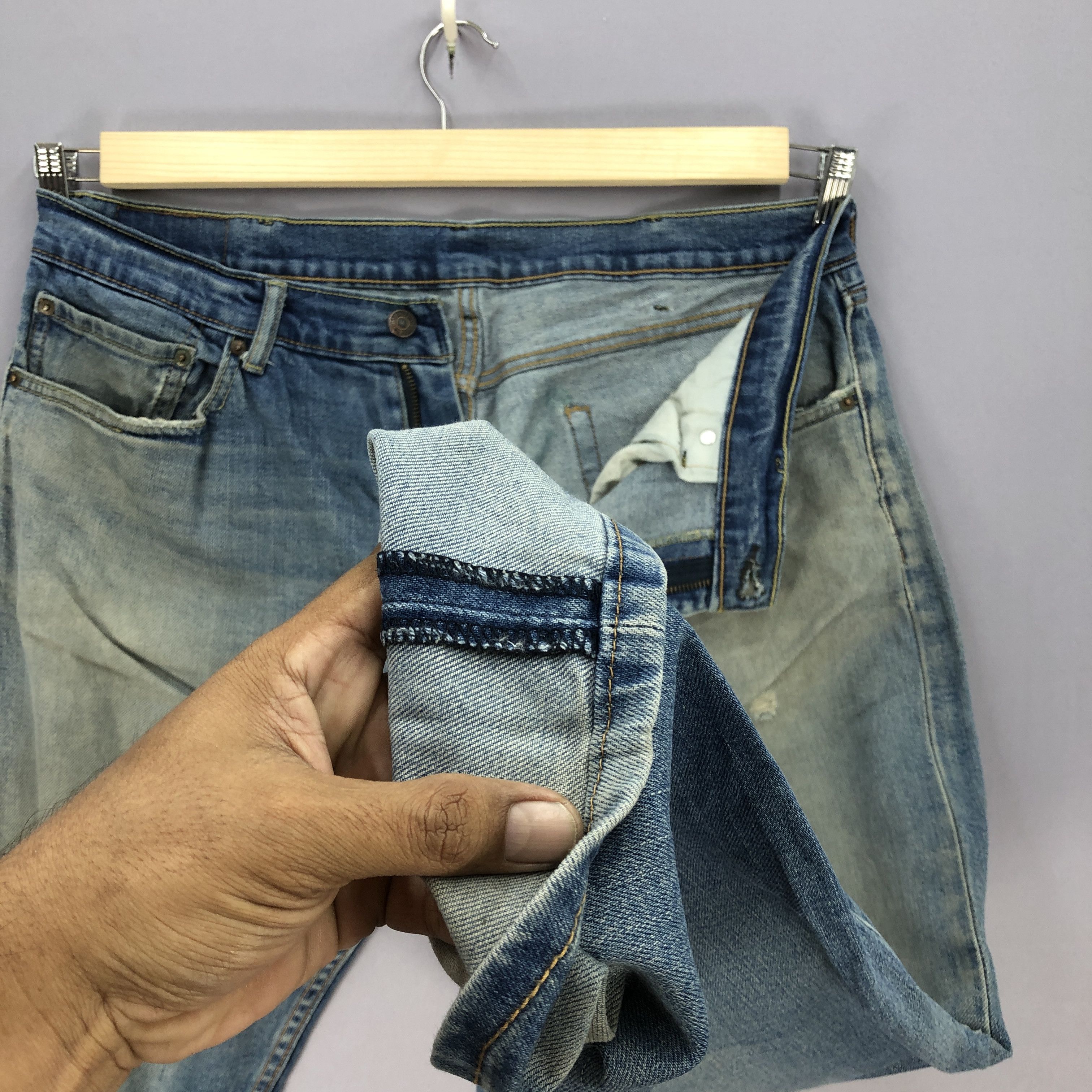 Levi's × Vintage Vintage Y2K Levis Distressed Jeans Levi's Faded Mud Denim Size US 38 / EU 54 - 8 Thumbnail