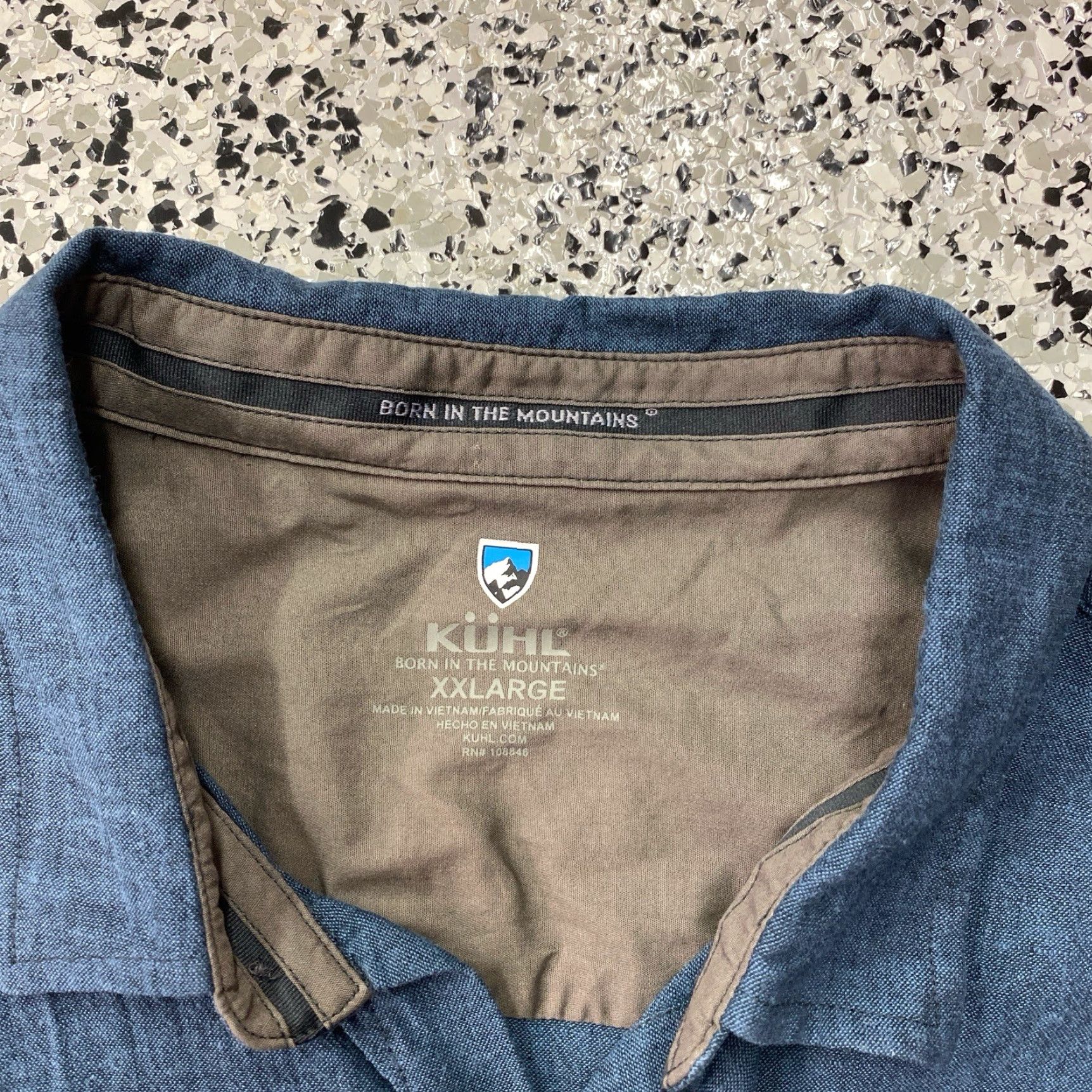 Vintage KUHL Mens 2XL Blue Linen Blend Short Sleeve Button Down Shirt Hiking Camp Casual Plaid Button-Up Shirt Size US XXL / EU 58 / 5 - 2 Thumbnail