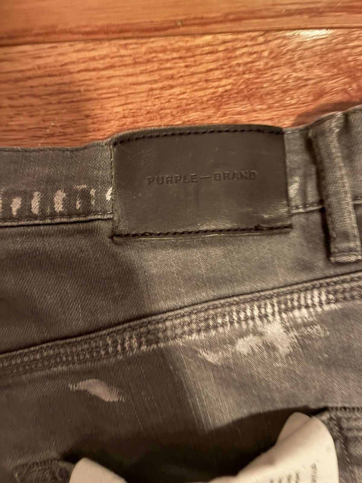 Purple Brand Purple Brand P001 Denim Gray – Worn Knee Slit Size US 31 - 5 Thumbnail