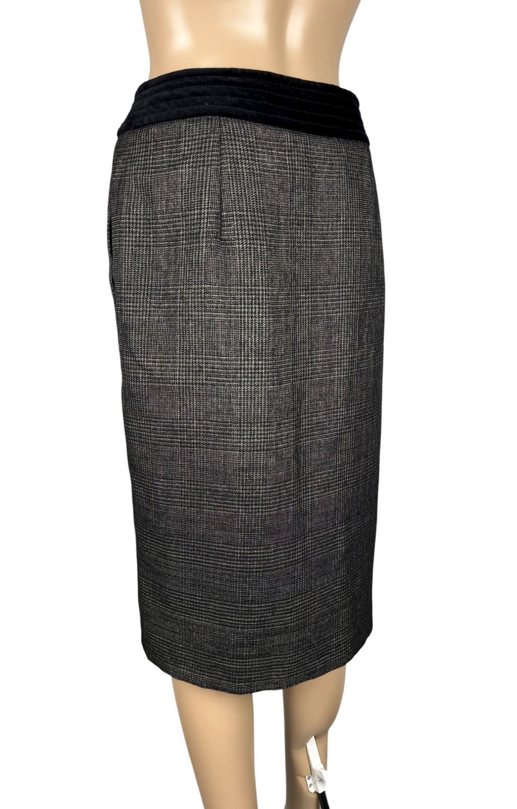 Max Mara Max Mara Wool Glencheck Long Skirt Button Up UK14 US12 Size 32" / US 10 / IT 46 - 7 Thumbnail
