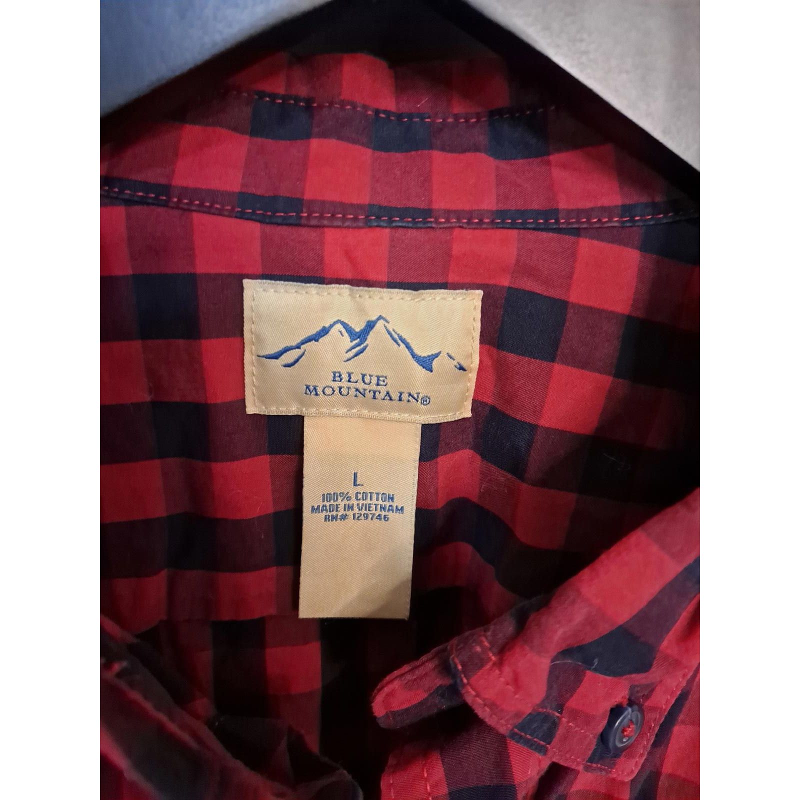 Other Blue Mountain Red Flannel Button Up Shirt Size Large Size US L / EU 52-54 / 3 - 2 Thumbnail