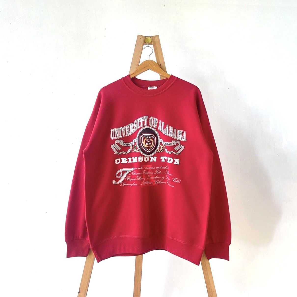 Nutmeg × Vintage Vintage 90s Alabama Crimson Tide NCAA sweatshirt/ XL Size US XL / EU 56 / 4 - 1 Thumbnail