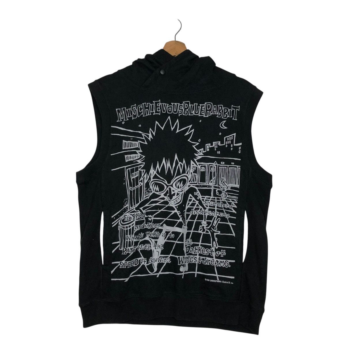 Japanese Brand 🔥SLEEVELESS TANKTOP HOODIE MISCHIEVOUS BIG LOGO PUNK STYLE Size US M / EU 48-50 / 2 - 14 Thumbnail
