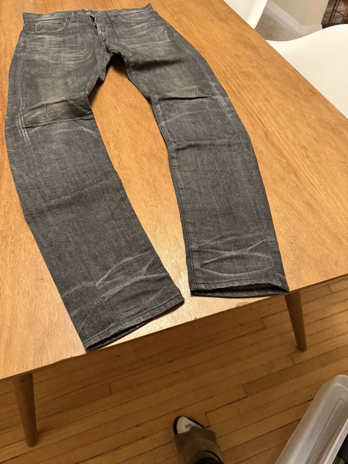 Fabric Brand & Co. Fabric brand and Co. Gray/black light wash salvage denim. Size US 29 - 5 Thumbnail