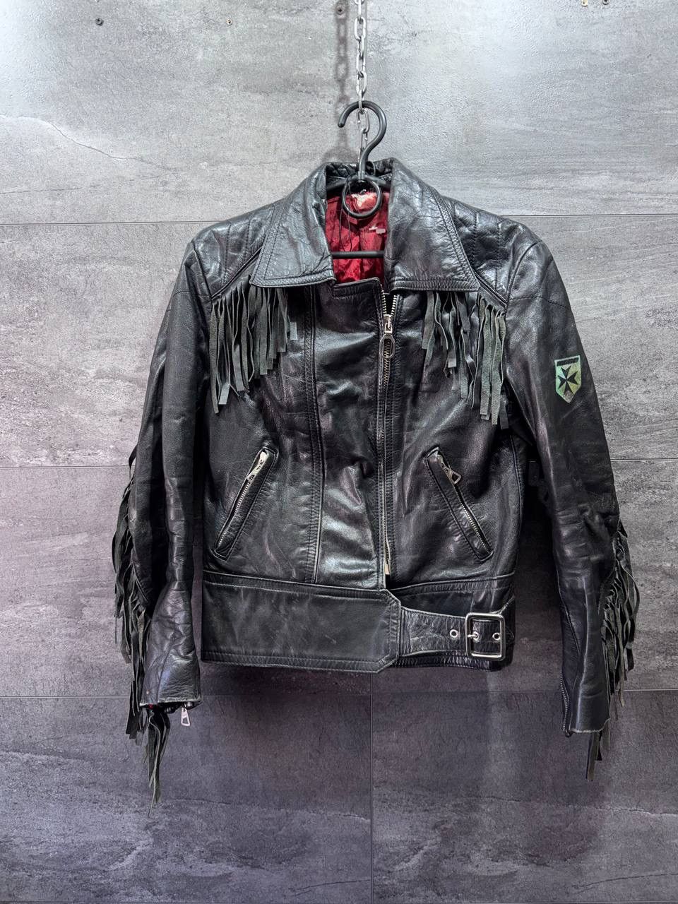 Other Vintage HARRO Leather Biker Jacket Western Moto Belted Rare Size M / US 6-8 / IT 42-44 - 1 Thumbnail