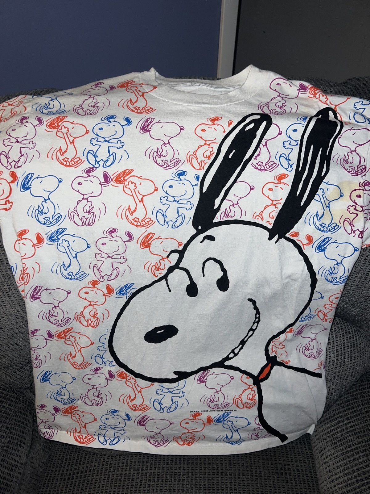 Peanuts Peanuts Snoopy United Feature Syndicate All-Over Tee Size US L / EU 52-54 / 3 - 2 Thumbnail