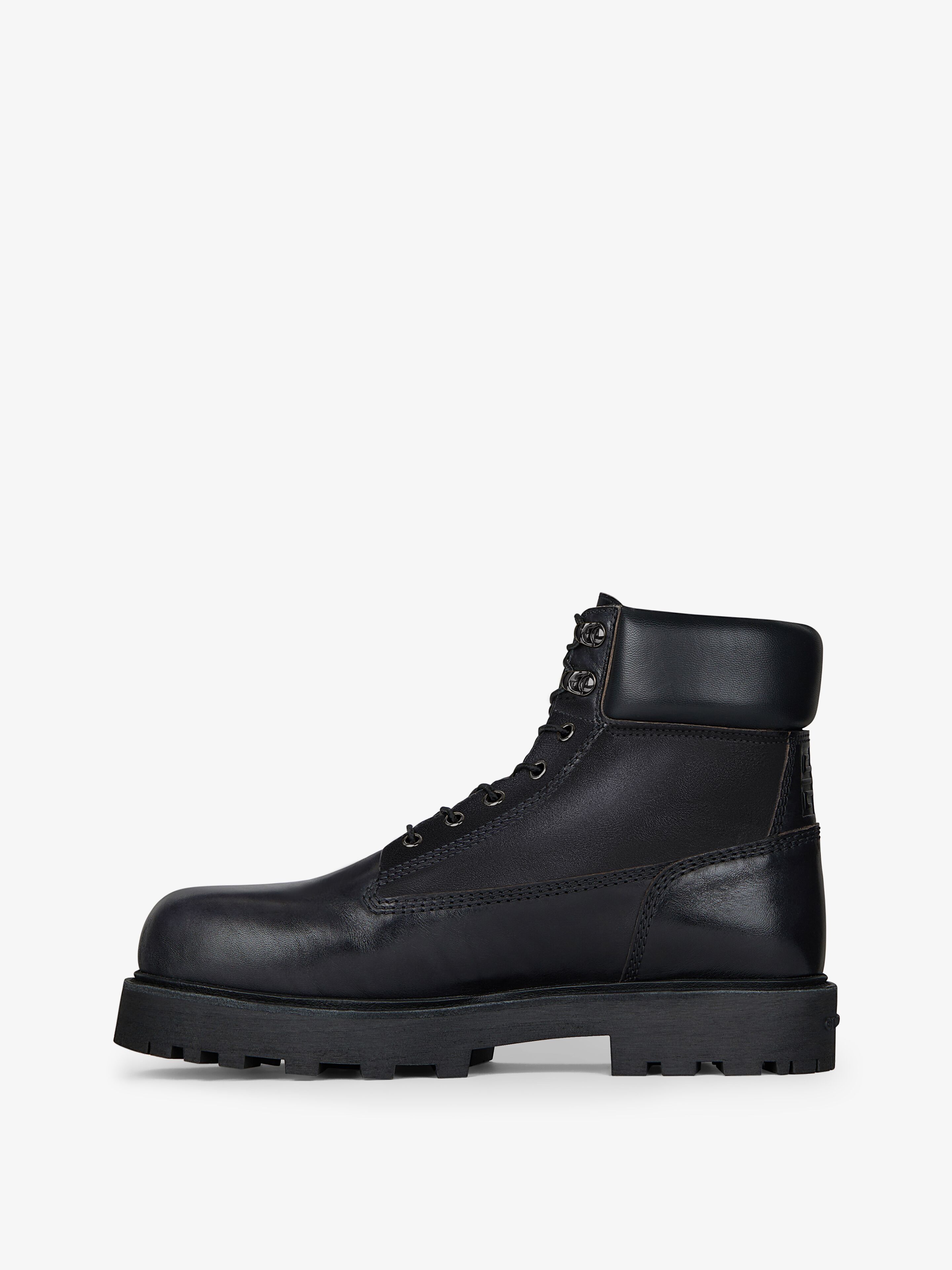 Givenchy o1lv12m1025 Storm Lace-Up Boots in Black Size US 12 / EU 45 - 2 Thumbnail