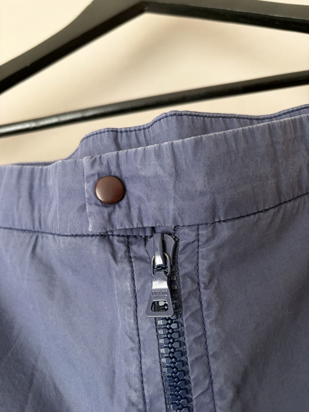 Prada Prada Vintage Blue Nylon Light Cargo Shorts Size US 30 / EU 46 - 5 Thumbnail