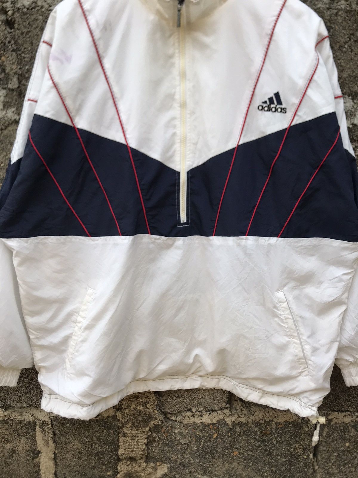 Adidas ⚡️Vintage 90s Adidas Descente Pullover Windbreaker Size US L / EU 52-54 / 3 - 3 Thumbnail