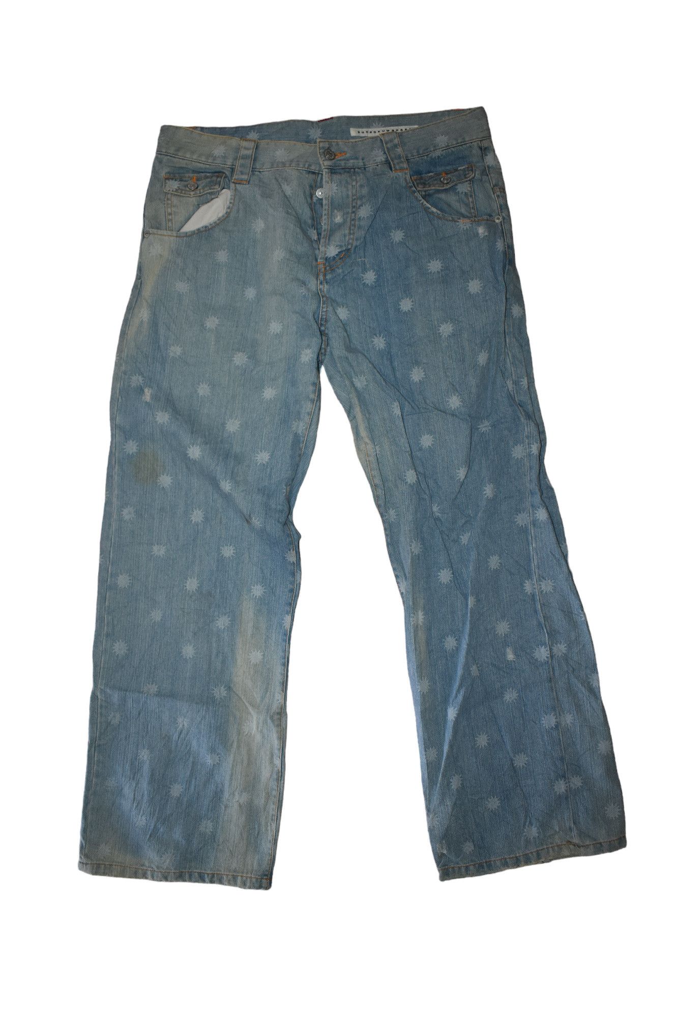 If Six Was Nine × Issey Miyake × Japanese Brand VINTAGE SUNOAKUWAHARA BY ISSEY MIYAKE DENIM JEANS SIZE 33 Size US 33 - 2 Thumbnail