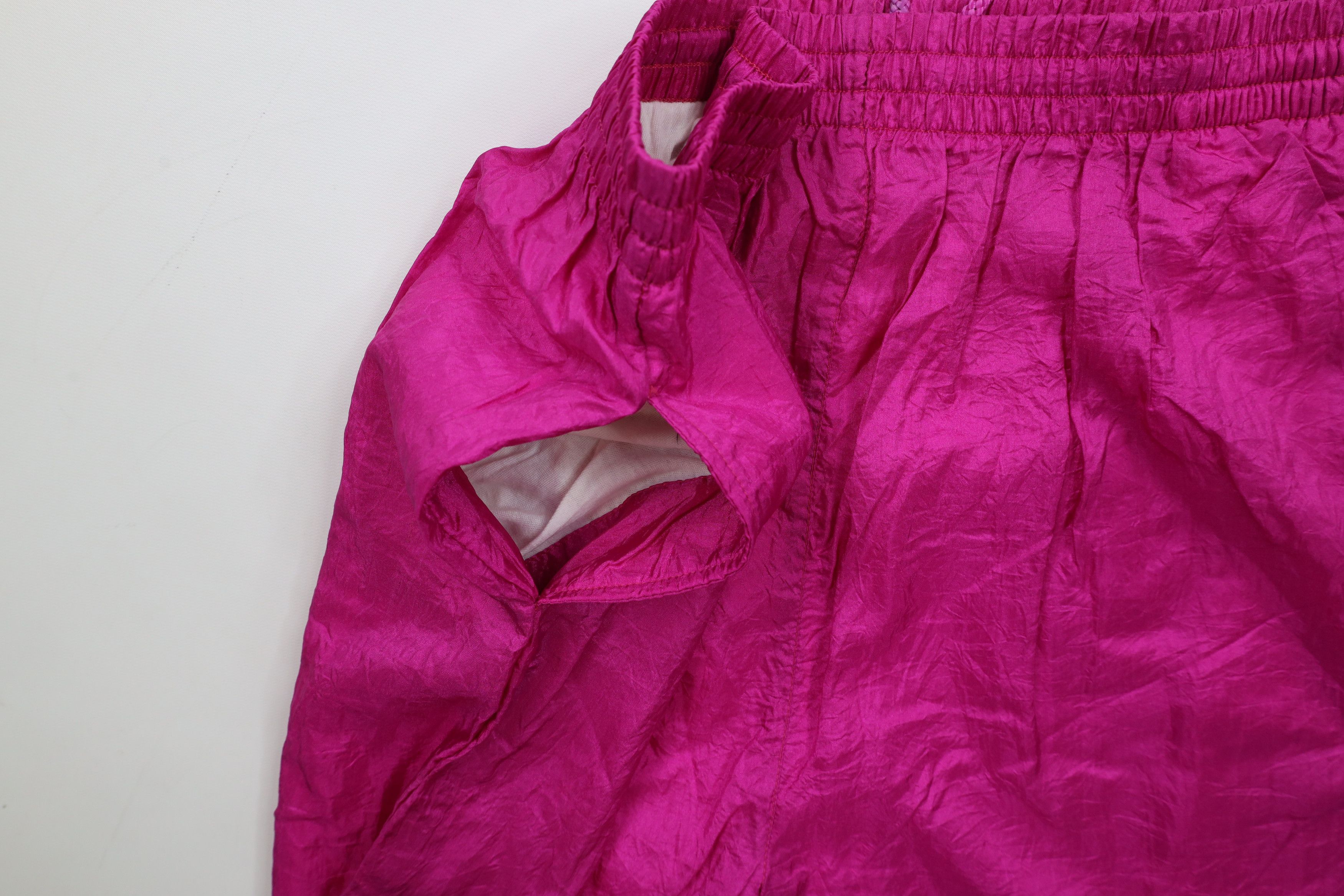 Vintage Deadstock Vintage 90s Streetwear Nylon Joggers Pants Pink Size 28" / US 6 / IT 42 - 10 Thumbnail