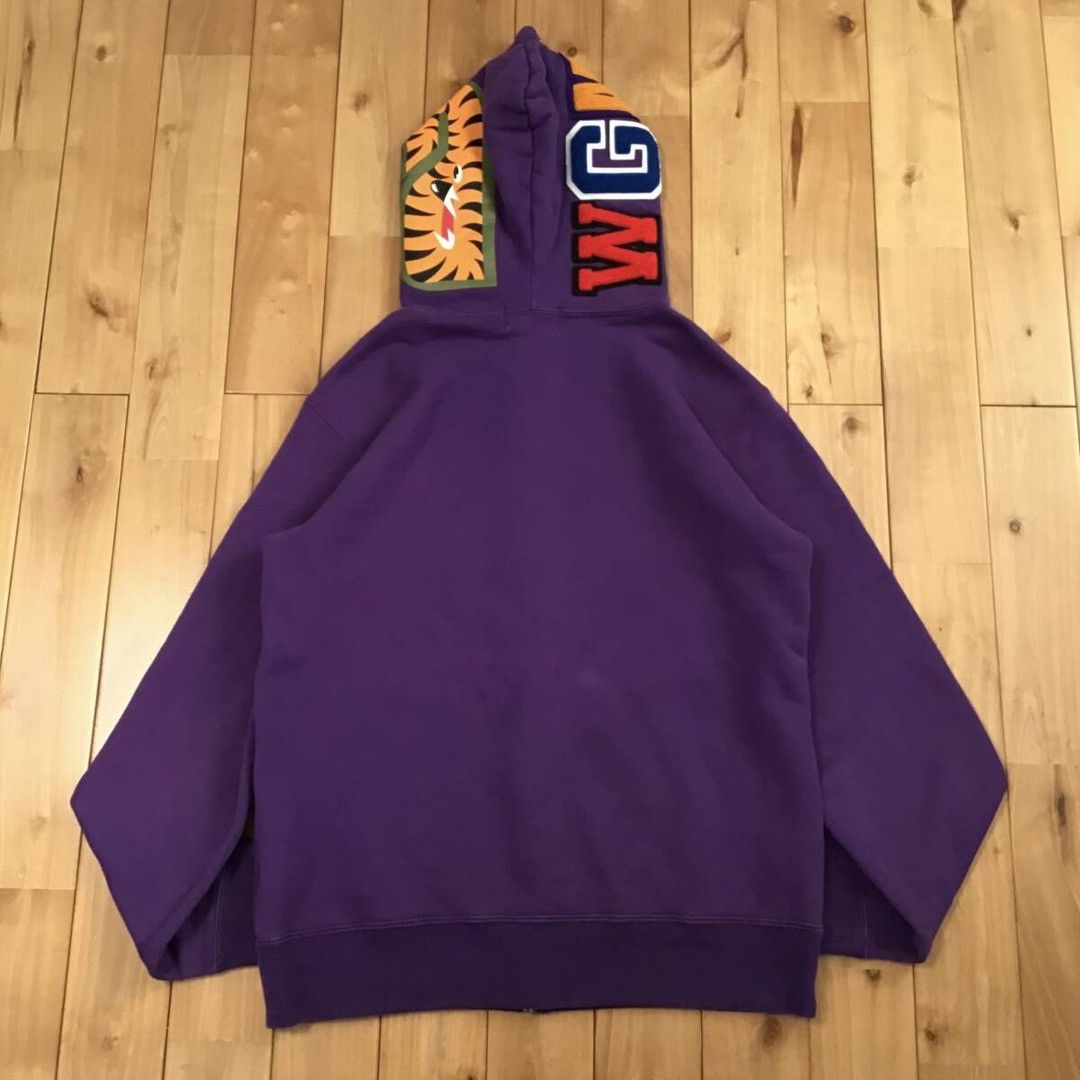 Bape BAPE Purple WGM shark full zip hoodie a bathing ape Size US L / EU 52-54 / 3 - 3 Thumbnail