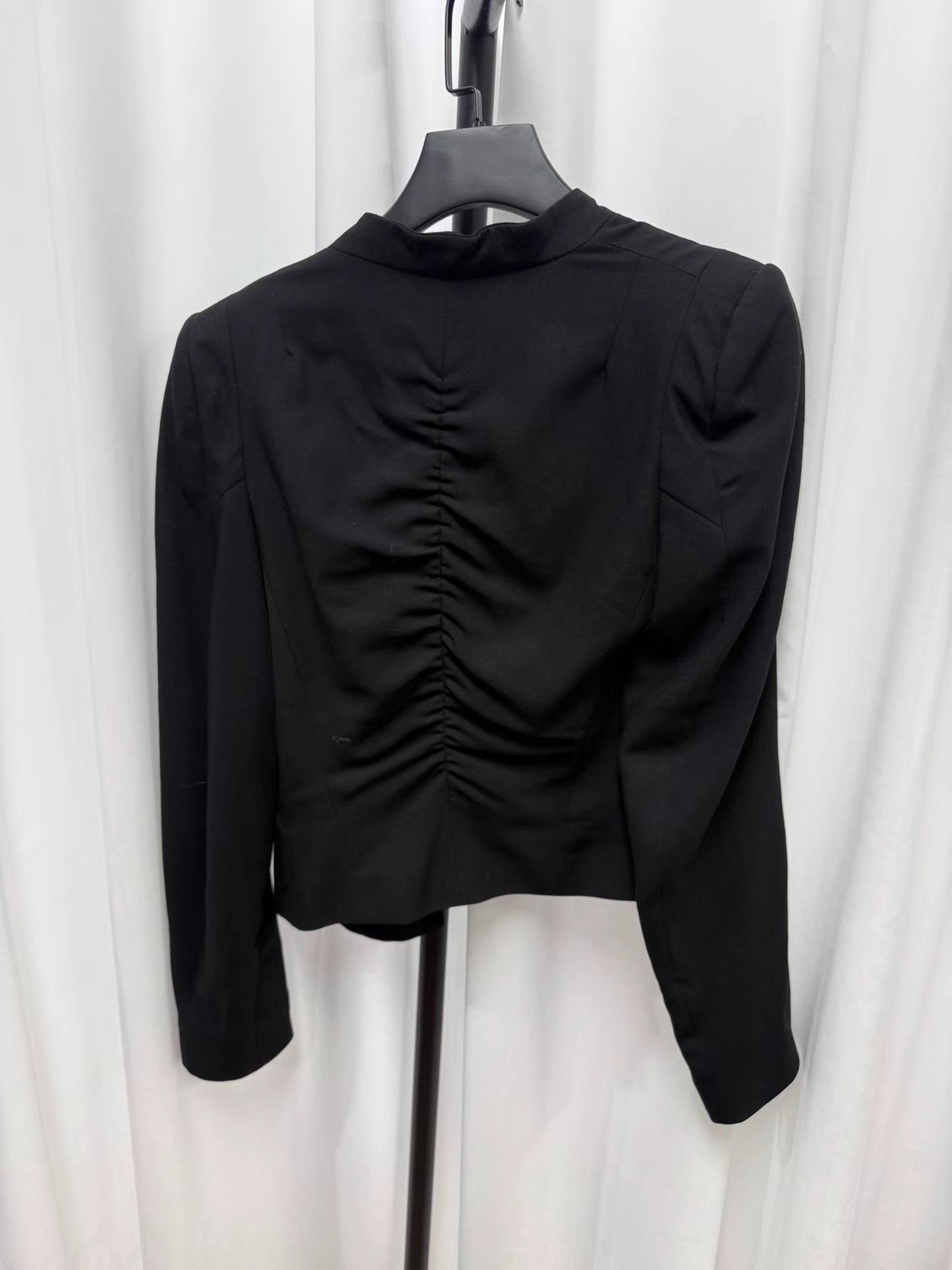 Ann Demeulemeester Ann Demeulemeester Square Shoulder Pleated Blazer K20 Size XS / US 0-2 / IT 36-38 - 5 Thumbnail