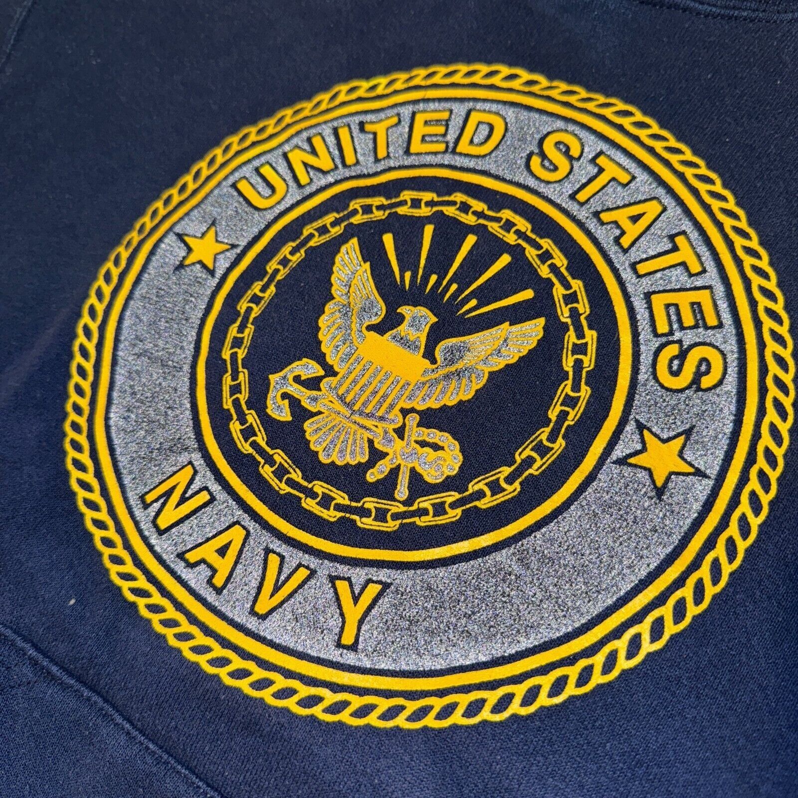Soffe Vintage 1990s United States Navy Graphic Hoodie - M Reflecti Size US M / EU 48-50 / 2 - 3 Thumbnail