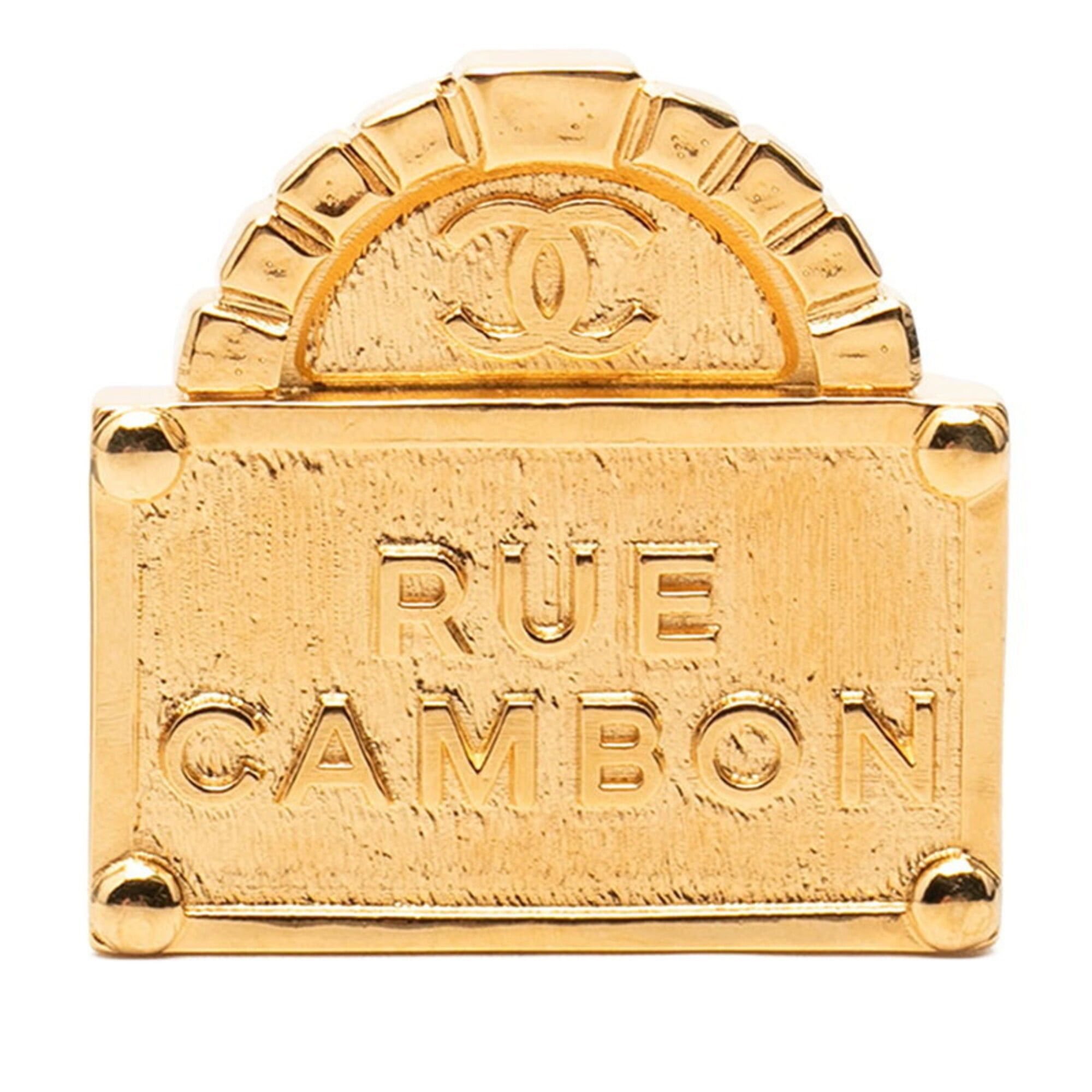 Chanel Chanel Coco Mark Rue Cambon Brooch, 22A stamp, Gold Plated, Women's CHANEL Size ONE SIZE - 1 Thumbnail