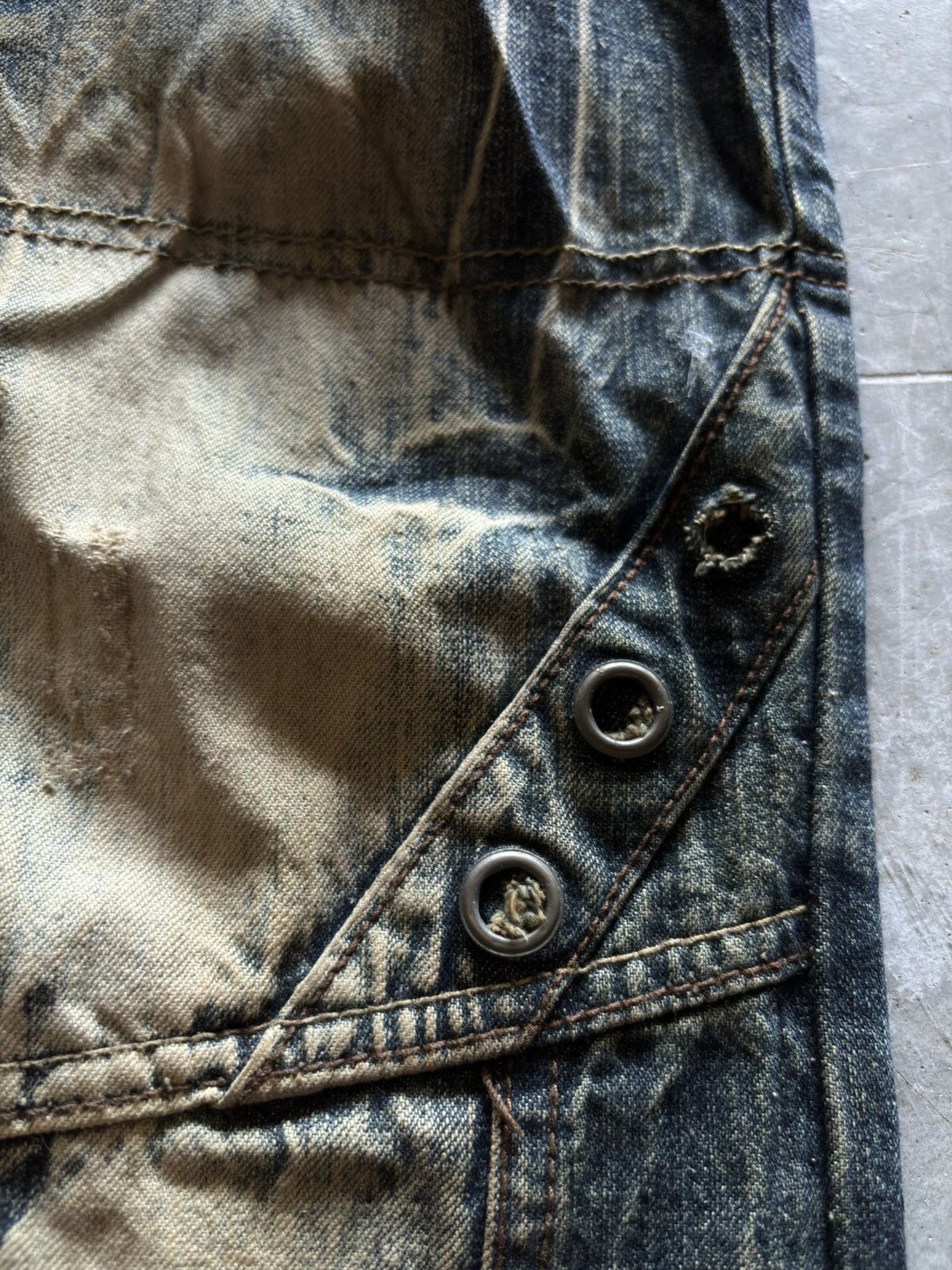 If Six Was Nine PUNK MINISTRY double waist crazy rusty wash japanese mudmax Size US 31 - 10 Thumbnail