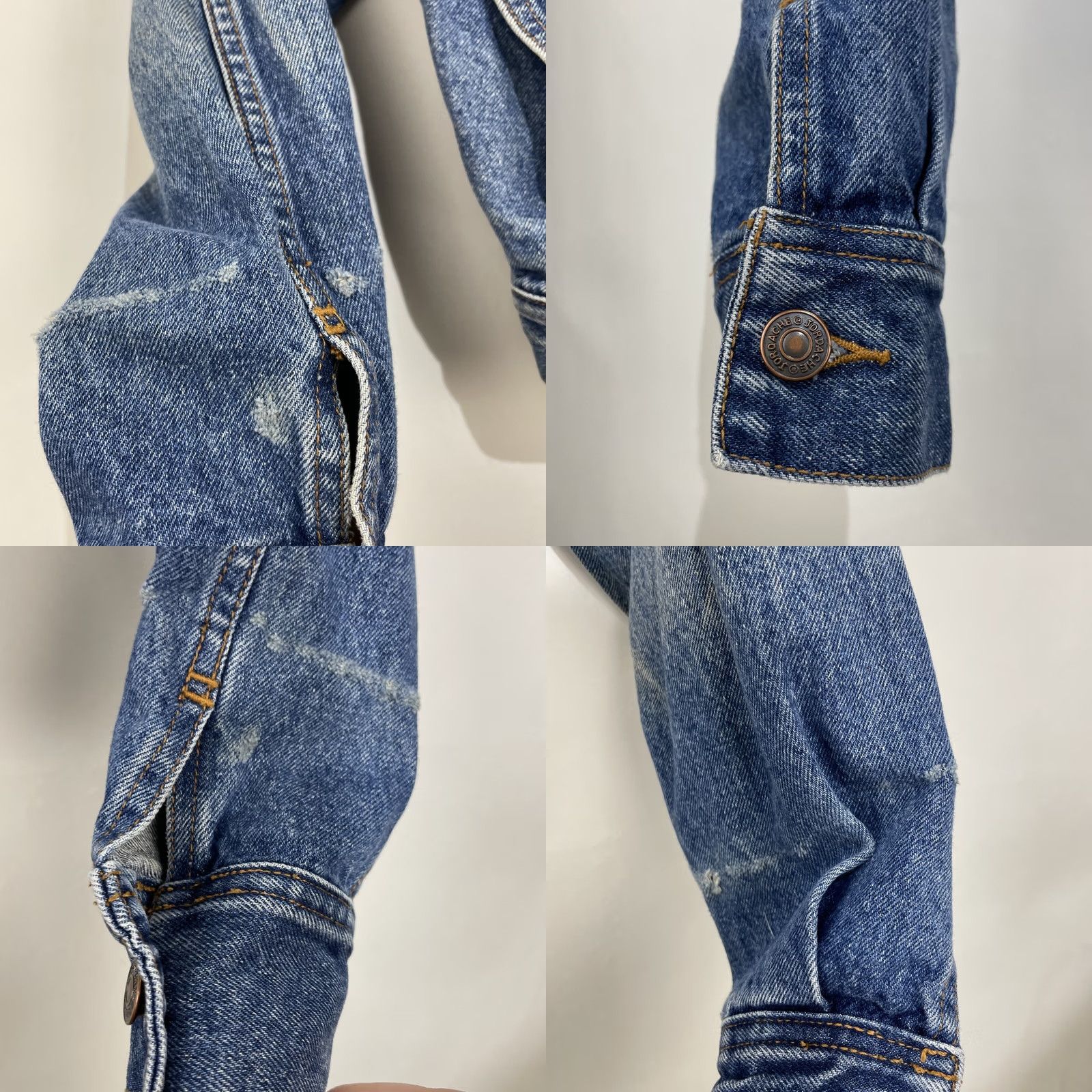 Jordache VINTAGE Jordache Blue Jean Denim Jacket Basic Cropped Women's M Distressed Size 32" / US 10 / IT 46 - 9 Thumbnail