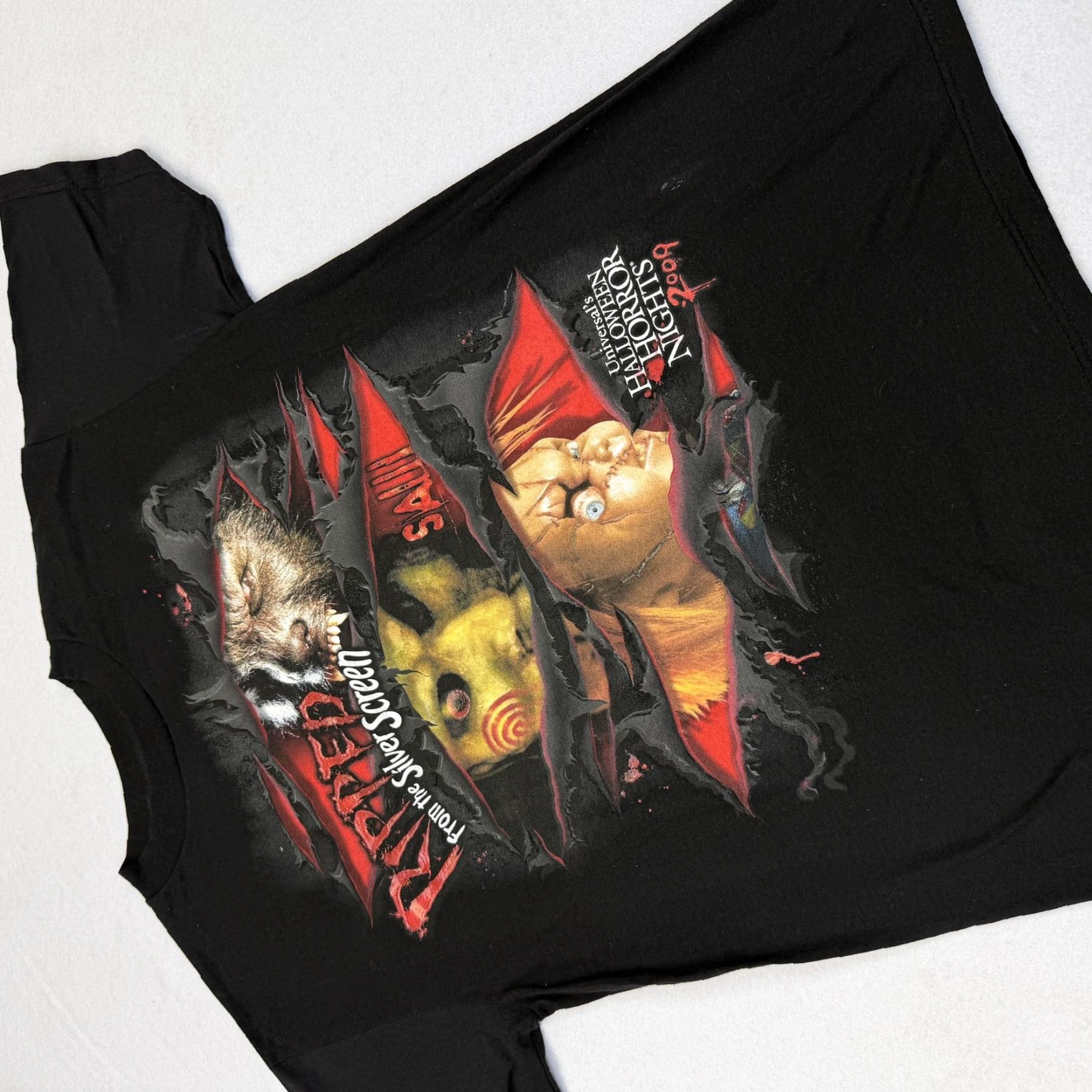 Vintage VINTAGE Universal Studios Shirt Mens Medium Halloween Horror Nights 2009 Chucky Saw Size US M / EU 48-50 / 2 - 2 Thumbnail