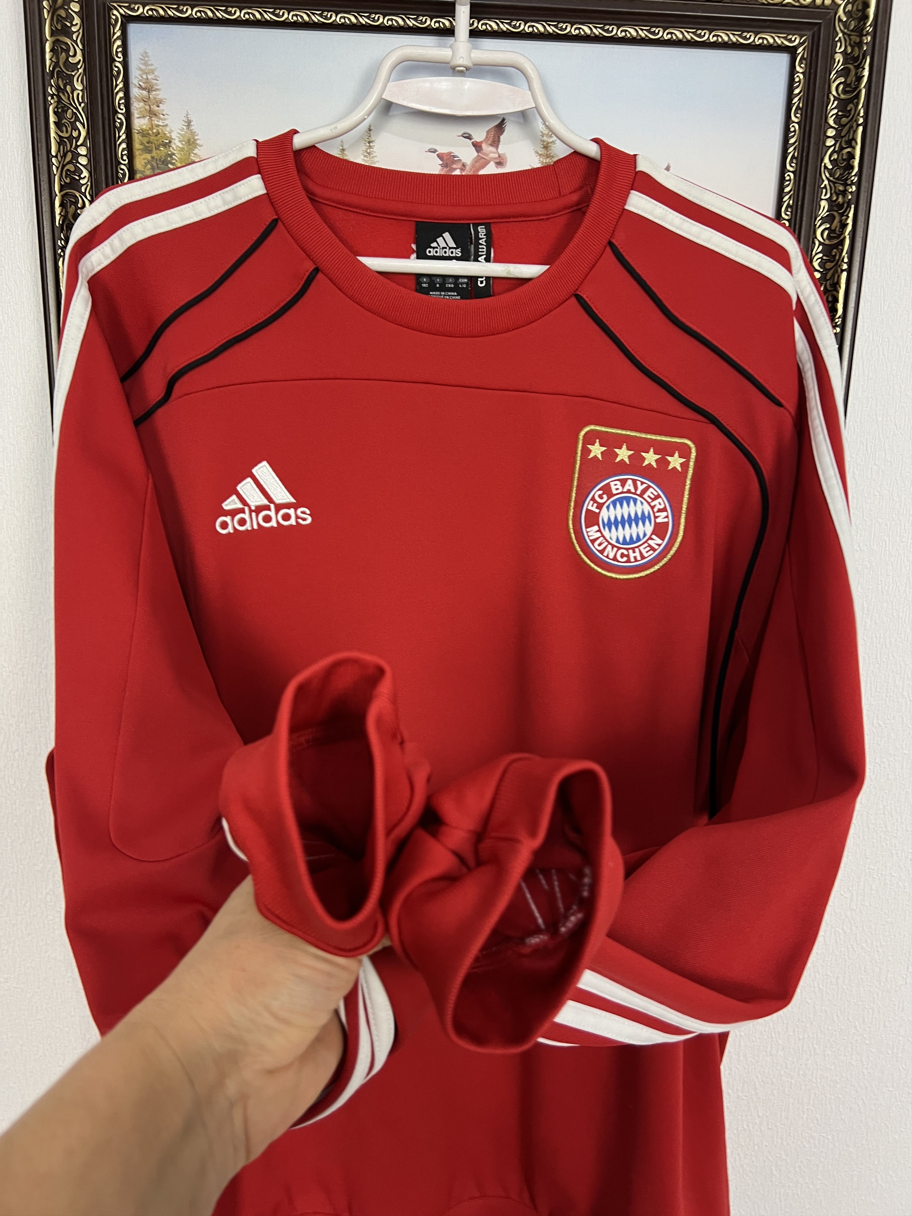 Adidas Bayern Munich Football Sweatshirt Soccer Crewneck Jacket Size US L / EU 52-54 / 3 - 5 Thumbnail