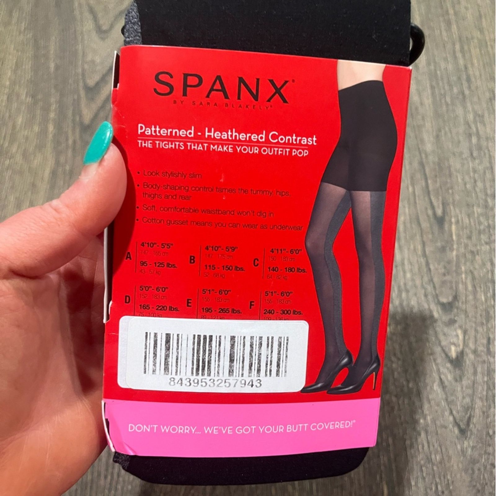 Spanx NWT Spanx Womens Heathered Contrast Tight-End Tights Size D Size ONE SIZE - 3 Thumbnail