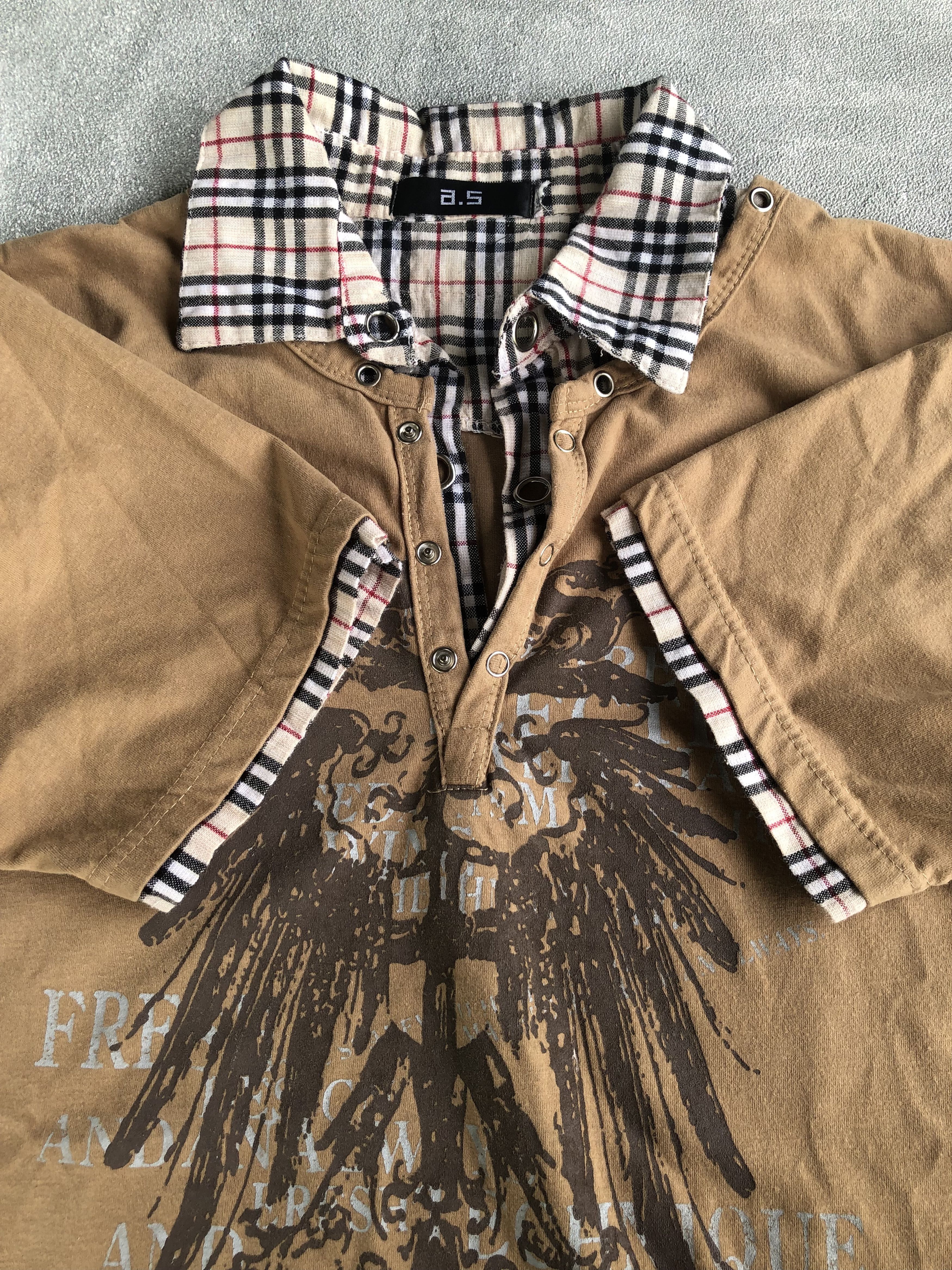 Japanese Brand Japanese Poem Double Layer Gothic Rock Punk Y2K Style Size US M / EU 48-50 / 2 - 6 Thumbnail