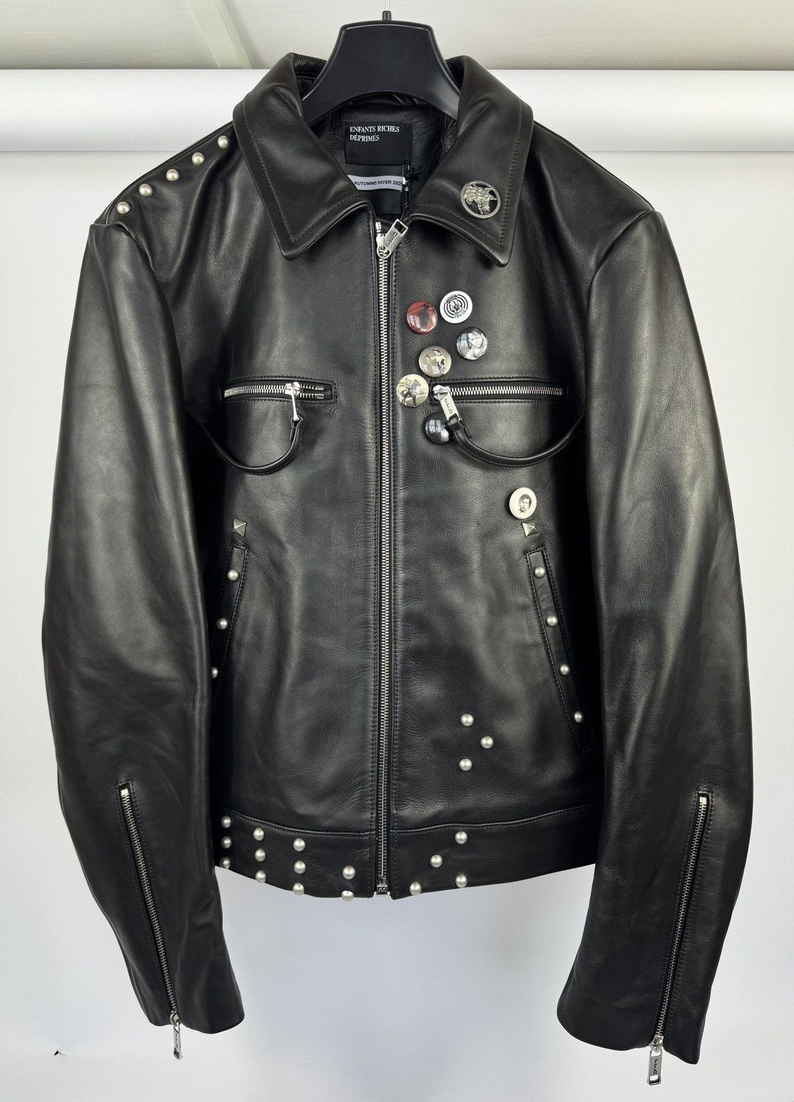 Enfants Riches Deprimes SID LEATHER JACKET WITH BROACH & STUDS Size US XL / EU 56 / 4 - 1 Thumbnail