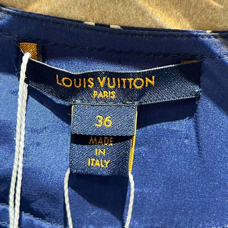 Louis Vuitton Louis Vuitton Sleeveless dress in blue full print dress Size XS / US 0-2 / IT 36-38 - 3 Thumbnail