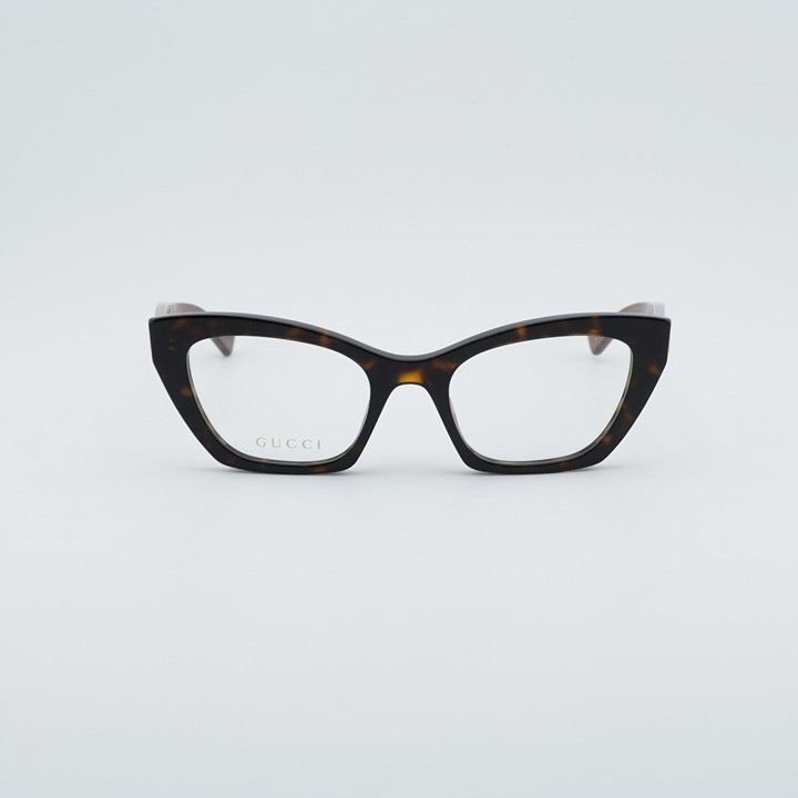 Gucci Gucci GG1334O 005 Eyeglasses Havana 52mm Cat Eye Frame Size ONE SIZE - 2 Thumbnail