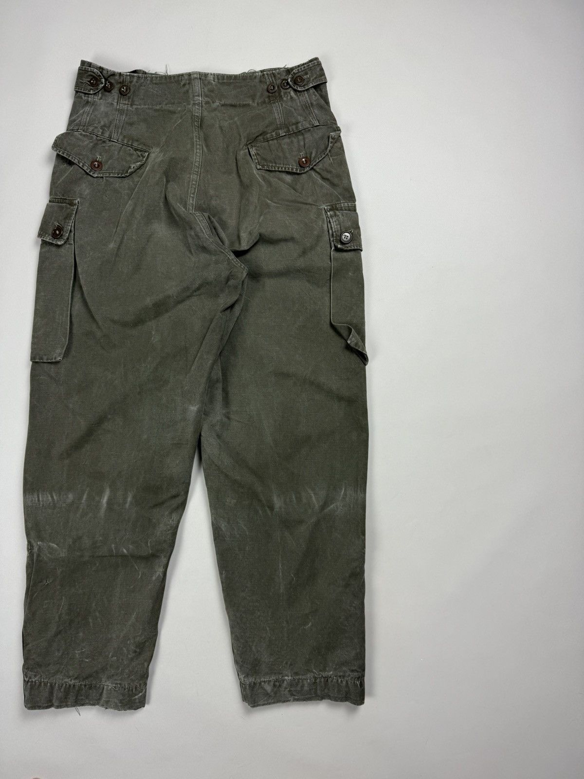 Vintage 950s Belgian Army A.M. Seynaeve Cargo Trousers Pants Size US 30 / EU 46 - 18 Thumbnail