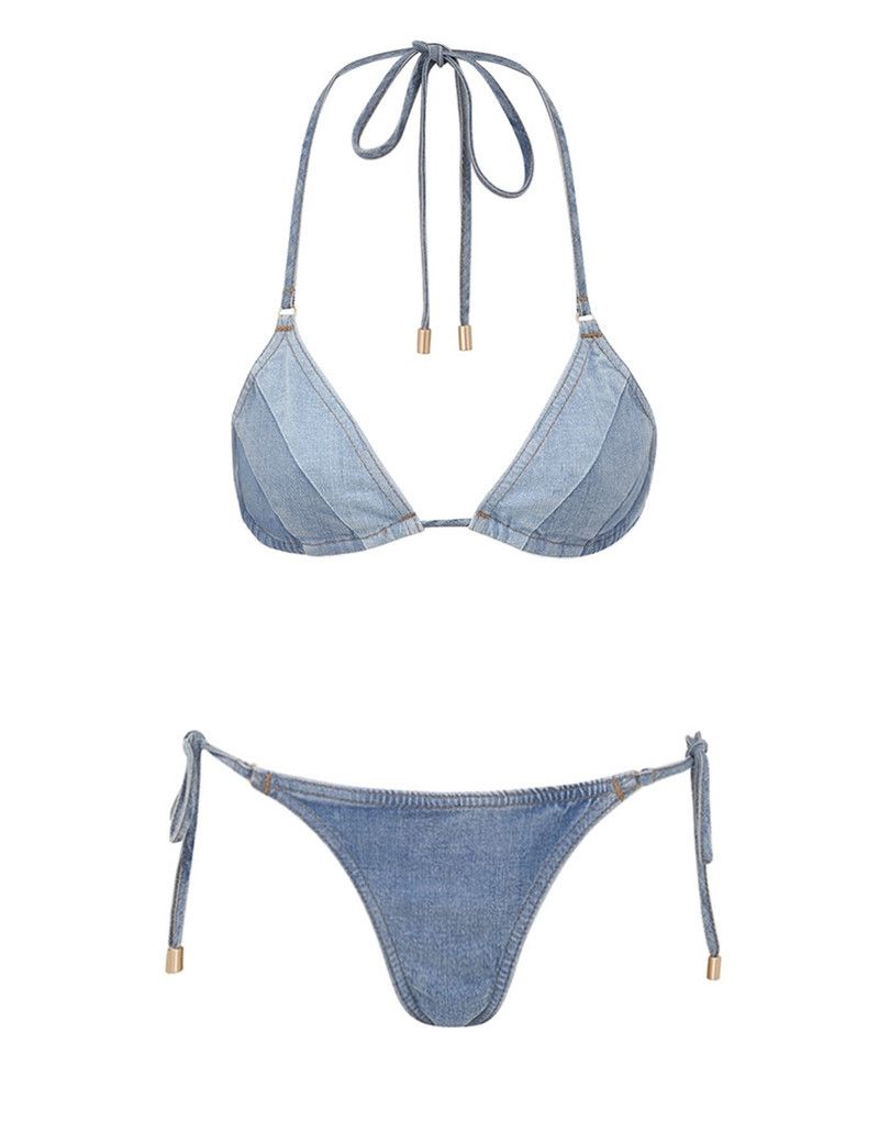 oc11z0226 Tallow Denim Bikini In Blue