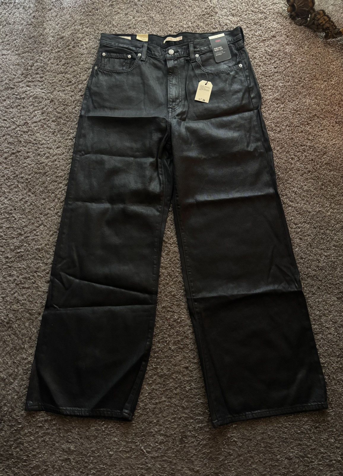 Levi's Levi wide leg wax denim Size 33" - 1 Thumbnail