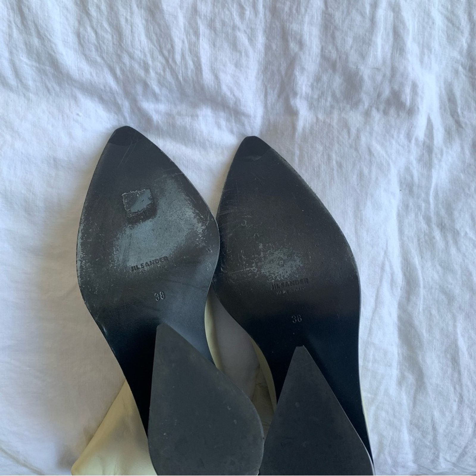 Jil Sander Jil Sander Neutral 80 Dune Leather Pointy Ankle Tripon Boots Size US 8 / IT 38 - 10 Thumbnail