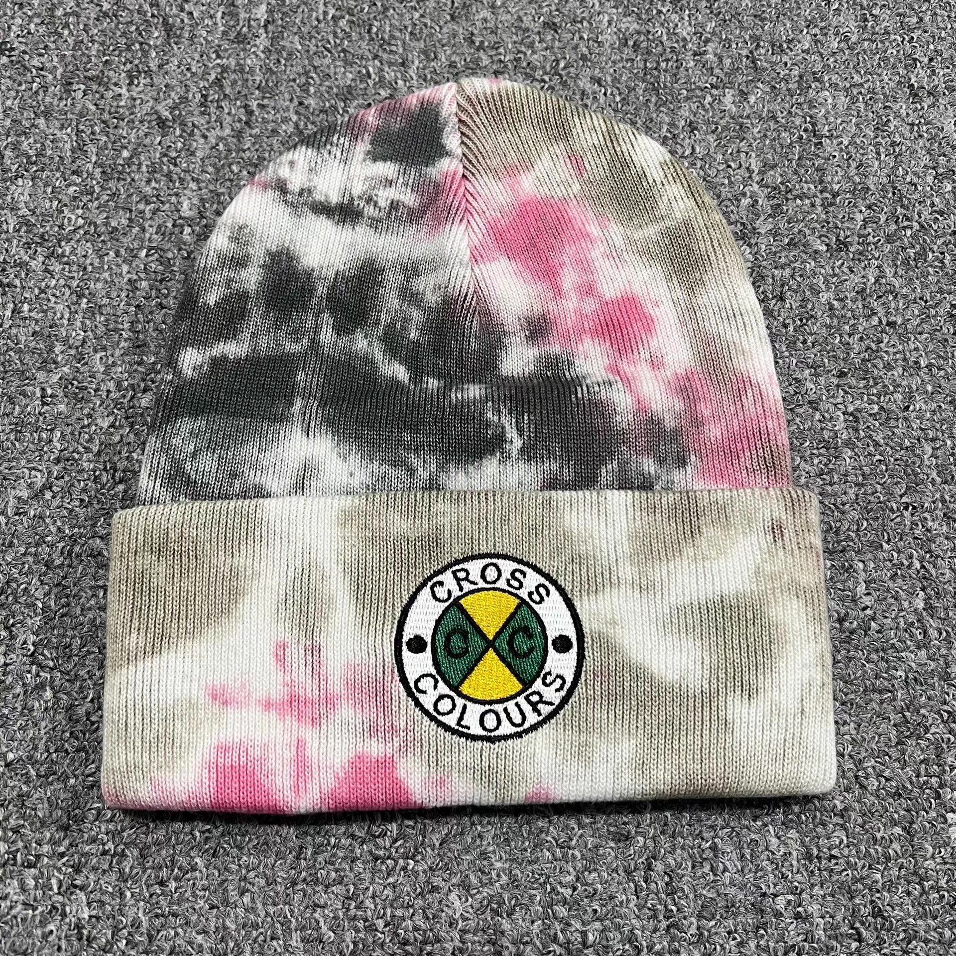 Cross Colours Cross Colours Embroidered Tie-Dye Knit Beanie Q7 Size ONE SIZE - 9 Thumbnail