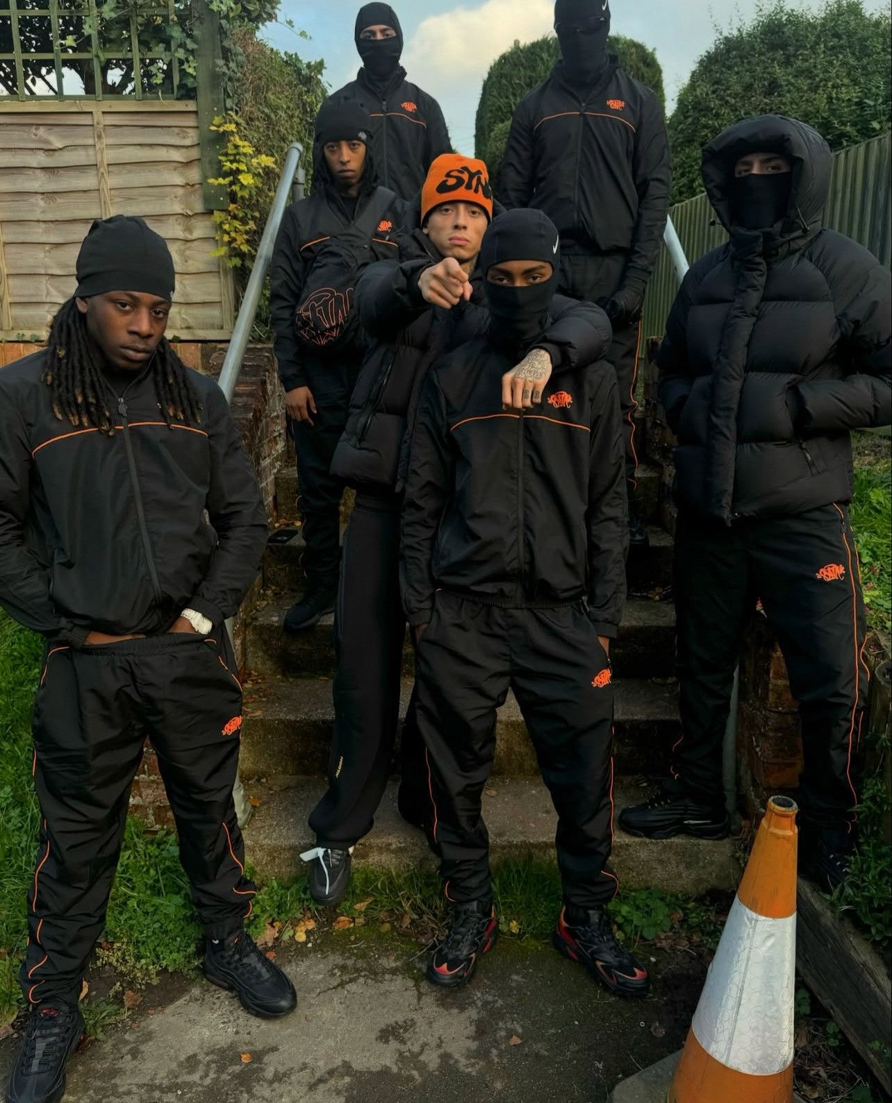 Syna World Syna World Shell Tracksuit “BLACK / ORANGE” Size US L / EU 52-54 / 3 - 2 Thumbnail