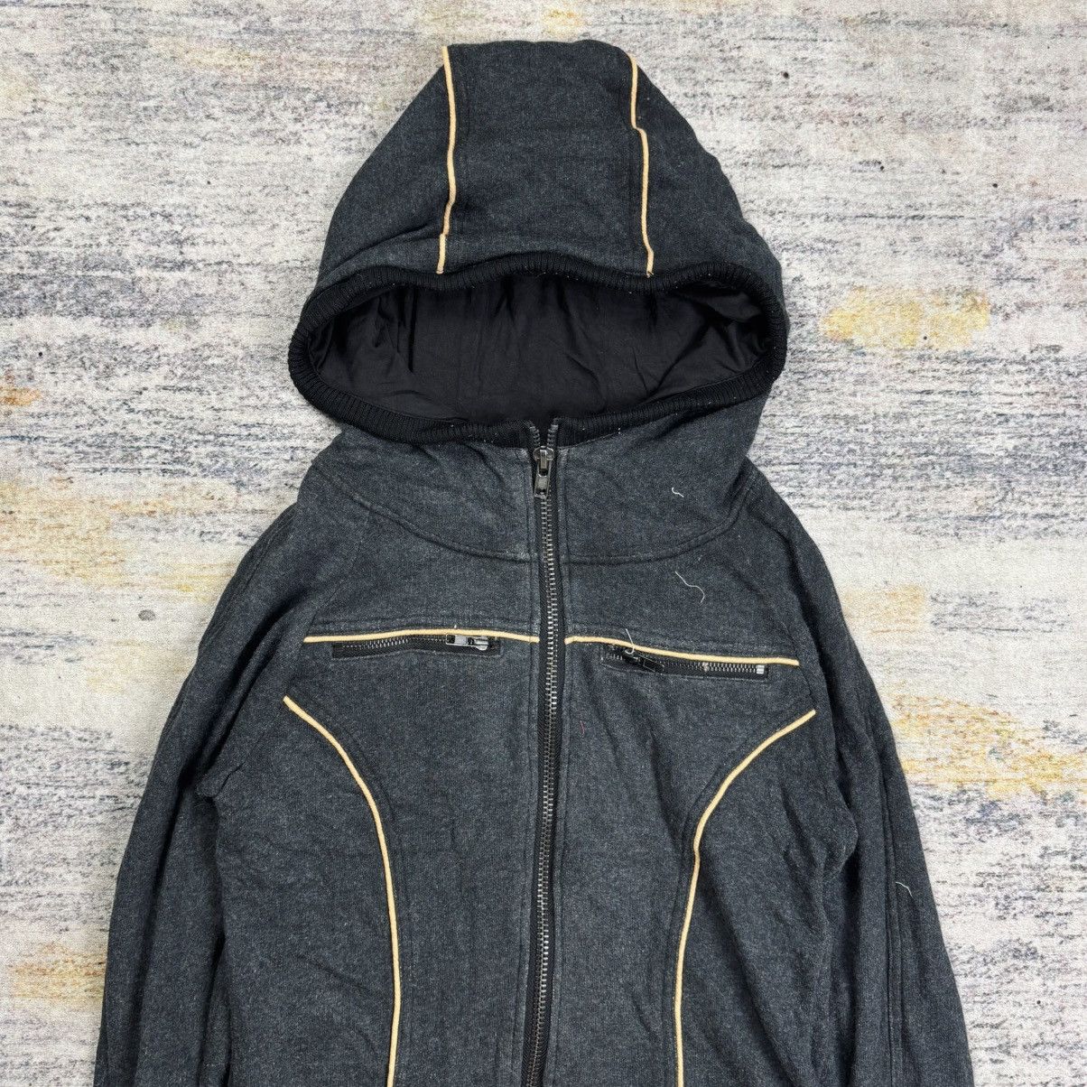 JACKROSE 2000s Jackrose - Vkei Style Extra Hand Rib Zip Hoodie Size US M / EU 48-50 / 2 - 4 Thumbnail