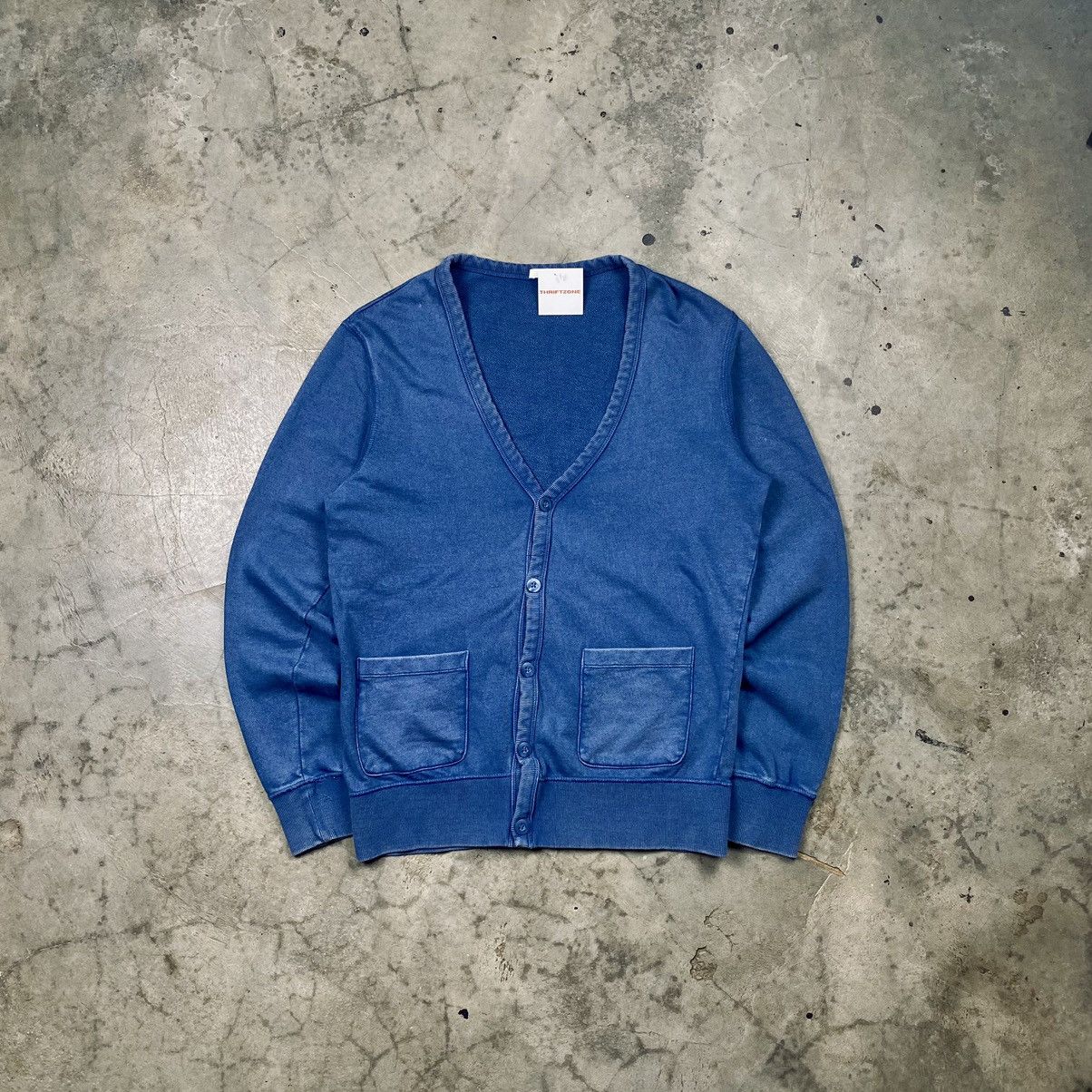 GU × Japanese Brand y2k GU Washed Indigo Blue Denim Jumper Cardigan Size US S / EU 44-46 / 1 - 1 Thumbnail
