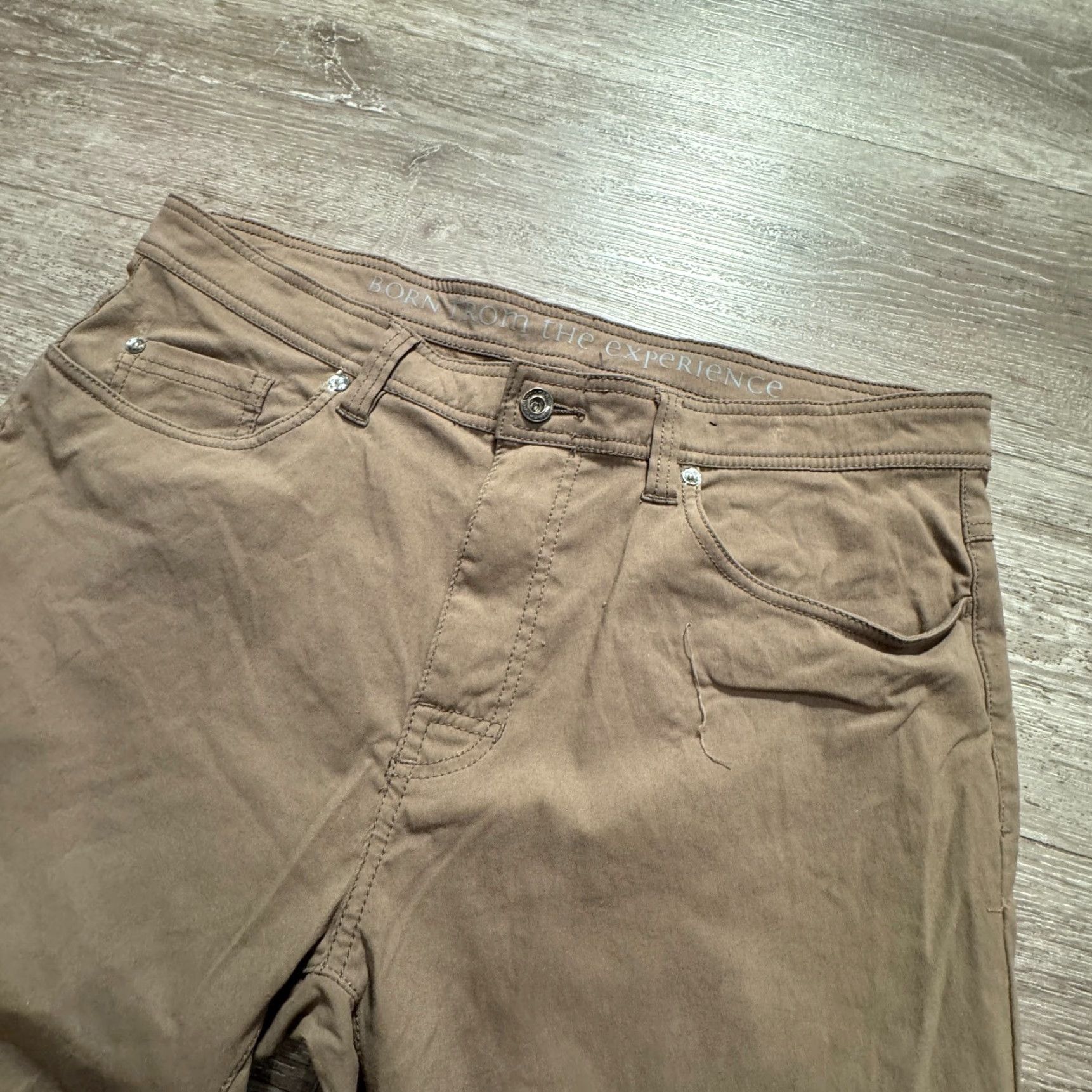 Prana prAna Pants Mens 36 Beige Hiking Nylon Stretch Quick Dry Outdoor Climbing 36x29 Khakis Slim Pockets Adjustable Waist Beig e Outdoor Mens Size US 36 / EU 52 - 2 Thumbnail
